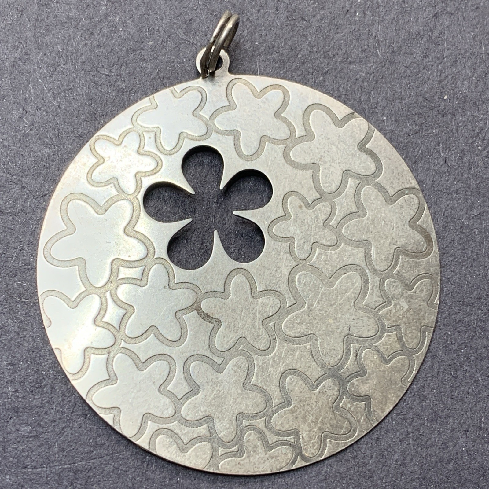 STERLING SILVER 925 Lot Necklace Pendant SS39 Large Coin Flower Love Cutout