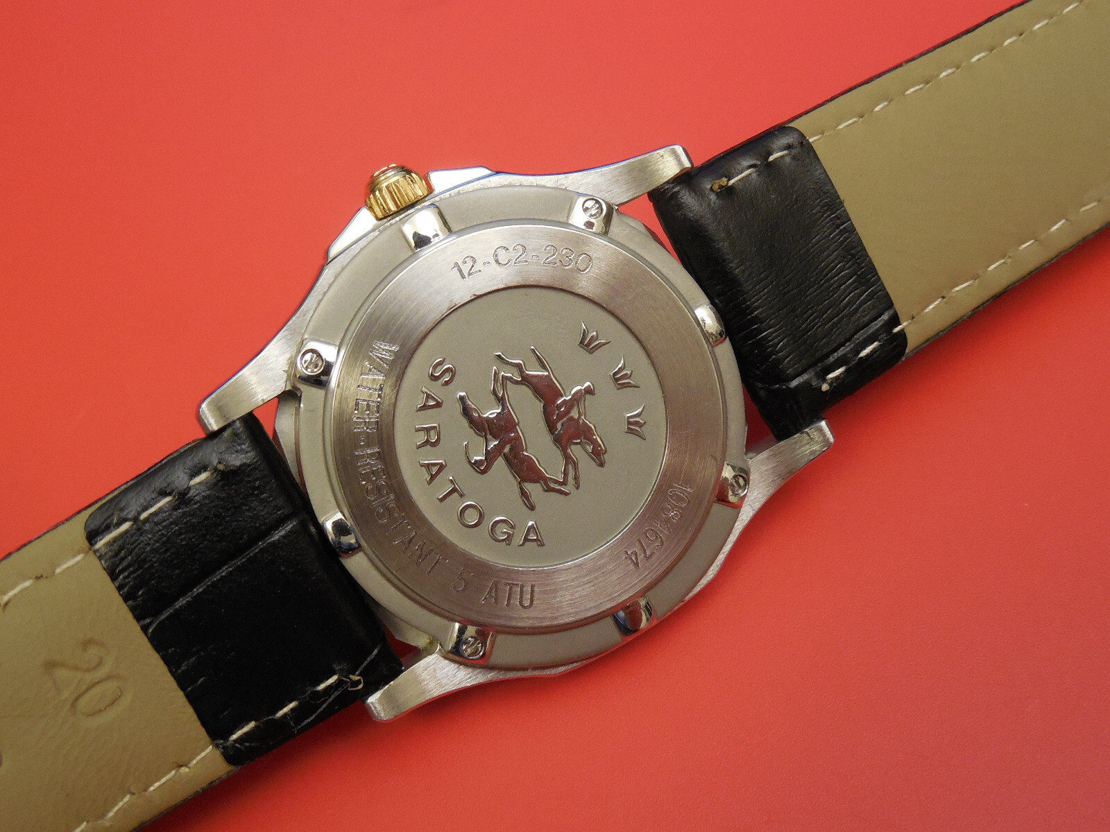 CONCORD SOLD STAINLESS STEEL 34MM SARATOGA DATE MEN’S WATCH MISSING BEZEL