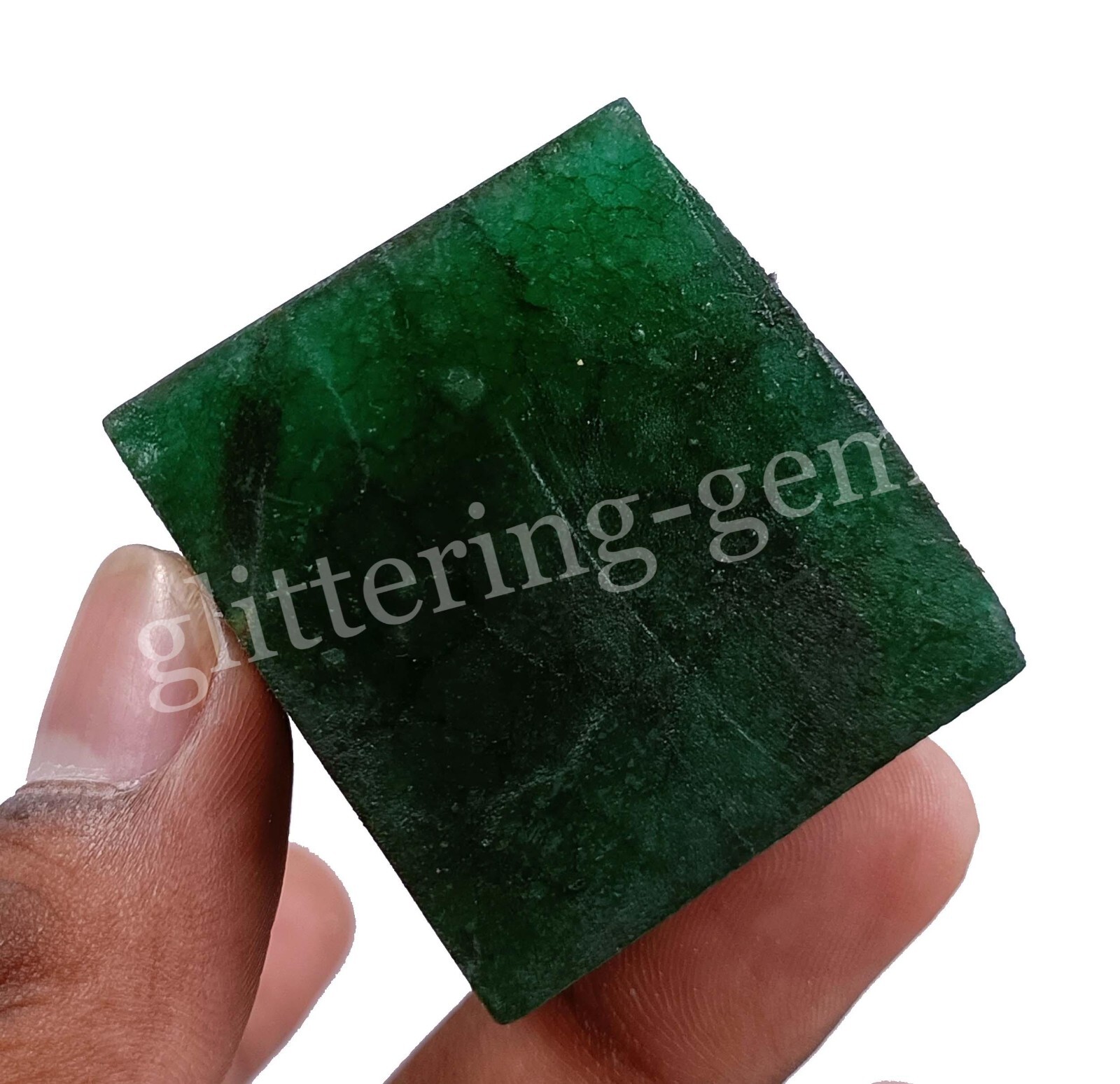 Green Emerald Natural Uncut Cube Rough 550 Ct IGL Loose Gems Opaque Dyed 26H
