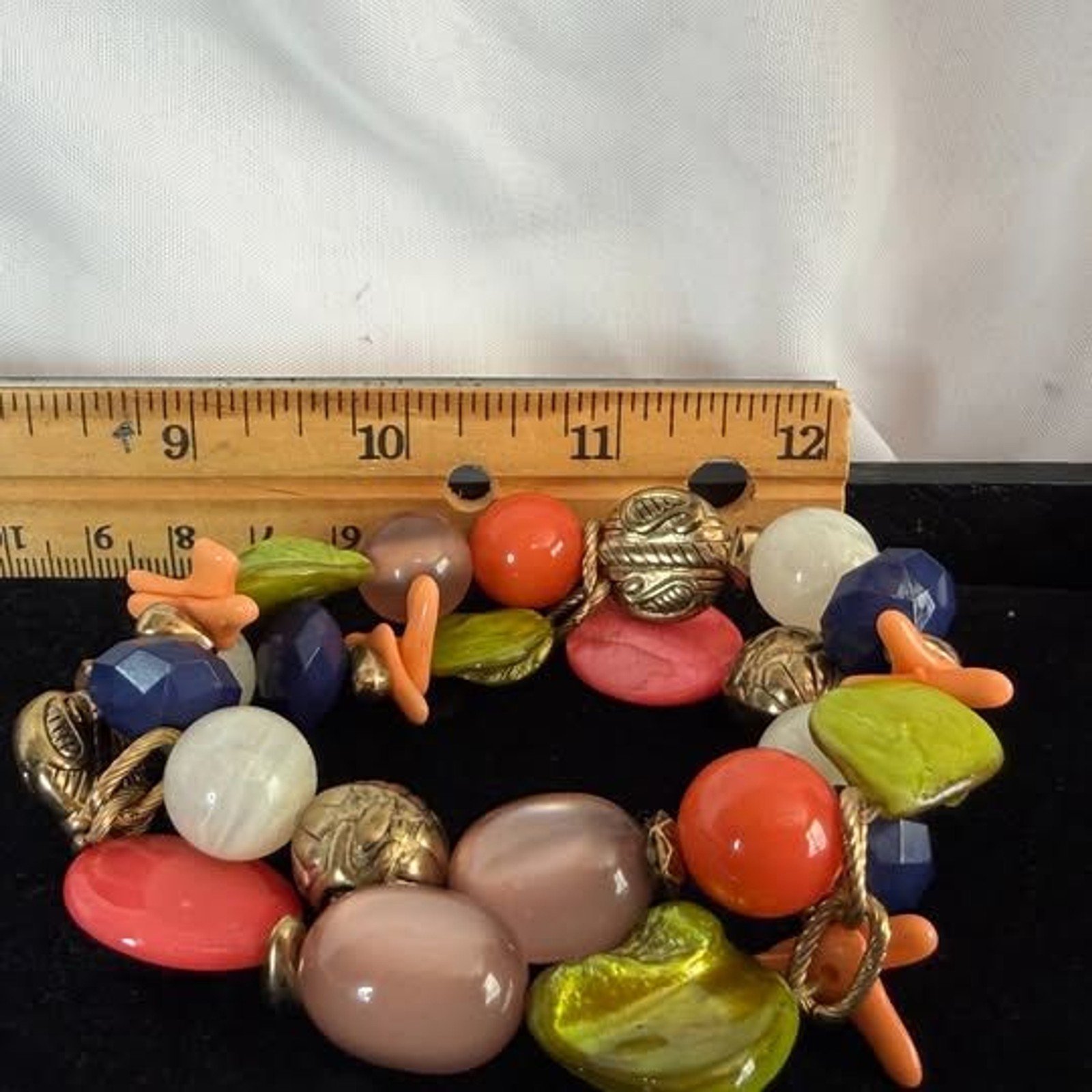 7″ Vintage Beaded Bracelet with Colorful Beads Bohemian- Hippie-Style