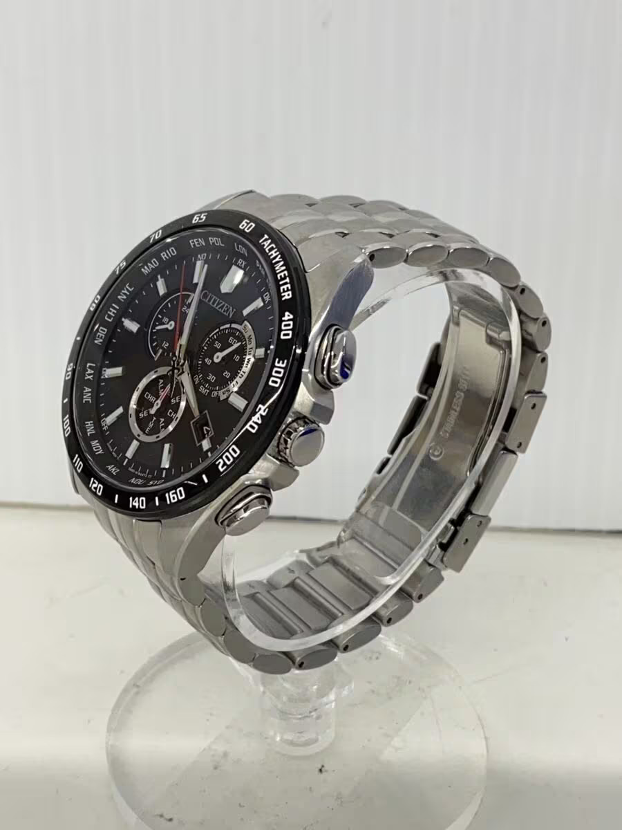 CITIZEN Solar Watch Analog Stainless Steel BLK SLV SS E660 S119936