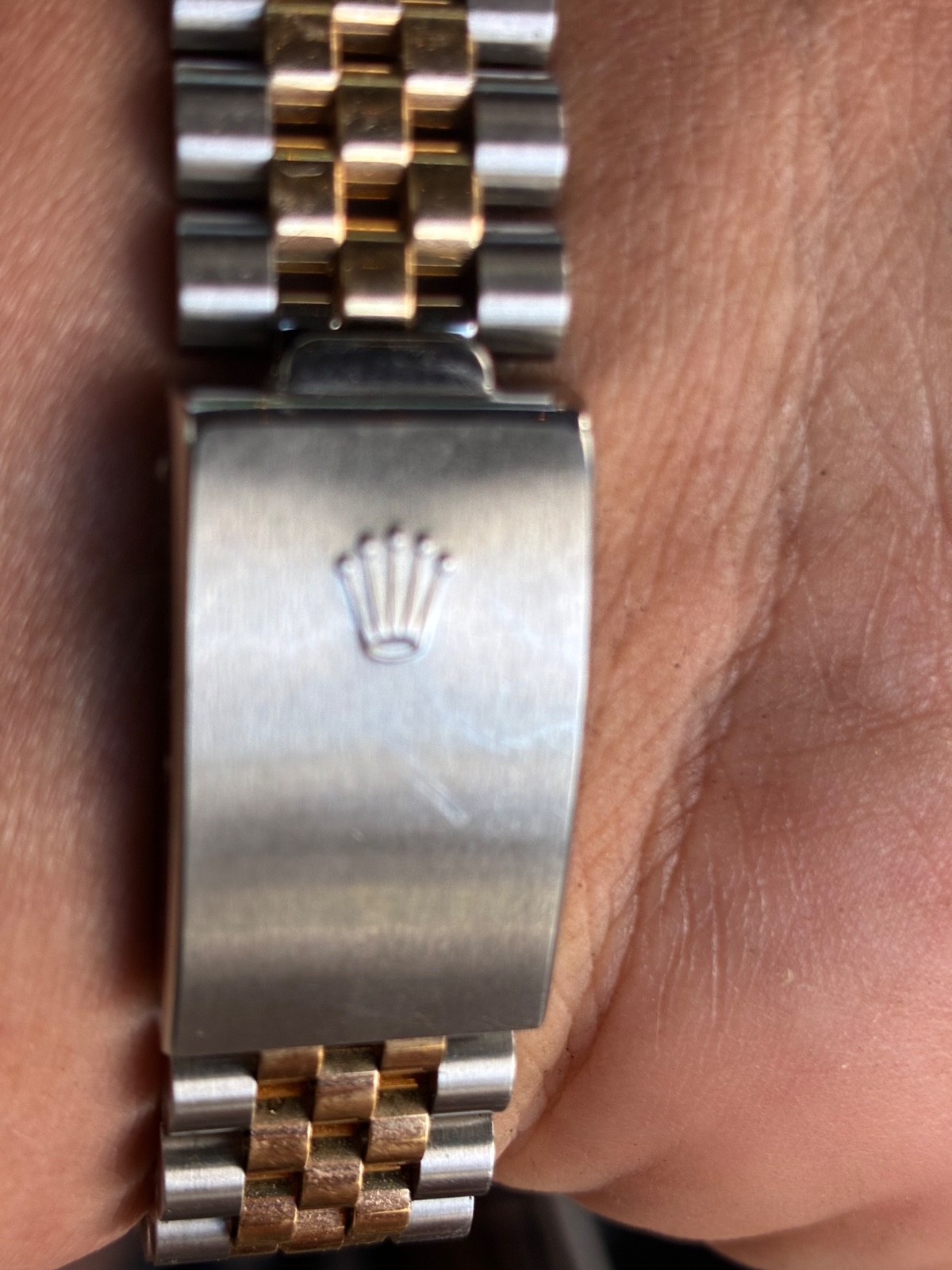 Rolex Datejust 16013 Gold and Silver Jubilee Bracelet with Gold Bezel