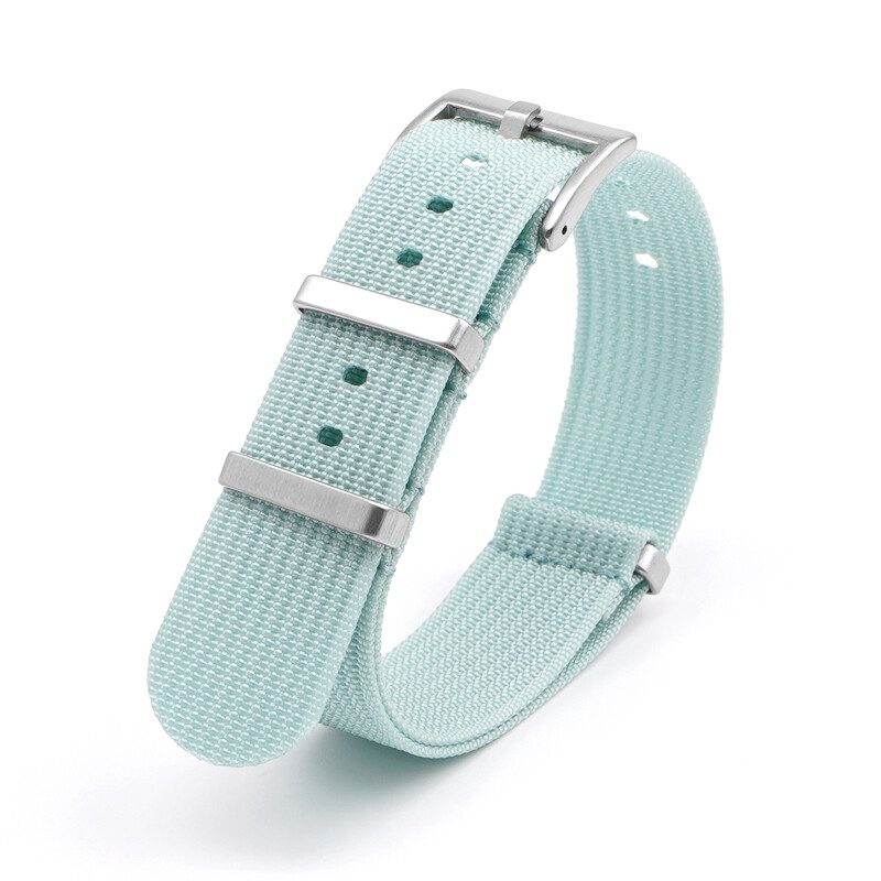 20mm Sport Bracelet Watch Strap Retro One-Piece Long Watchband Weave Nylon Bands