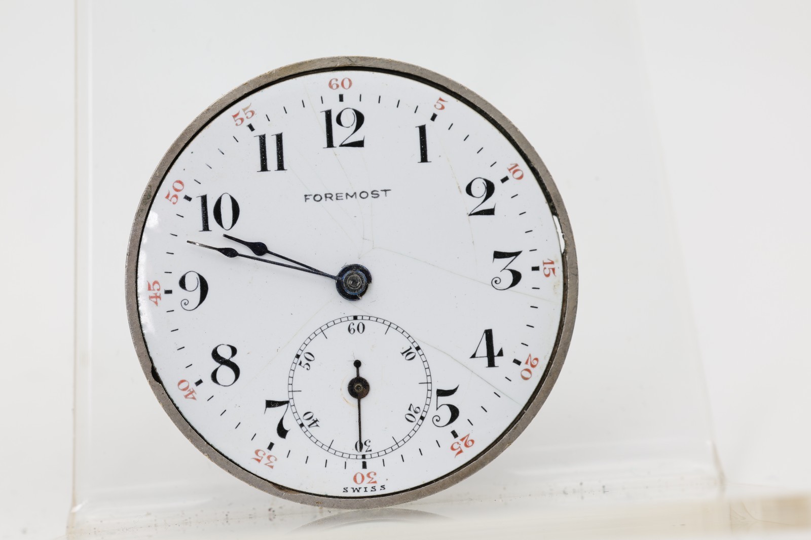 FOREMOST LANGENDORF 7j SWISS POCKET WATCH MOVEMENT 39.7mm FOR REPAIR (FB)
