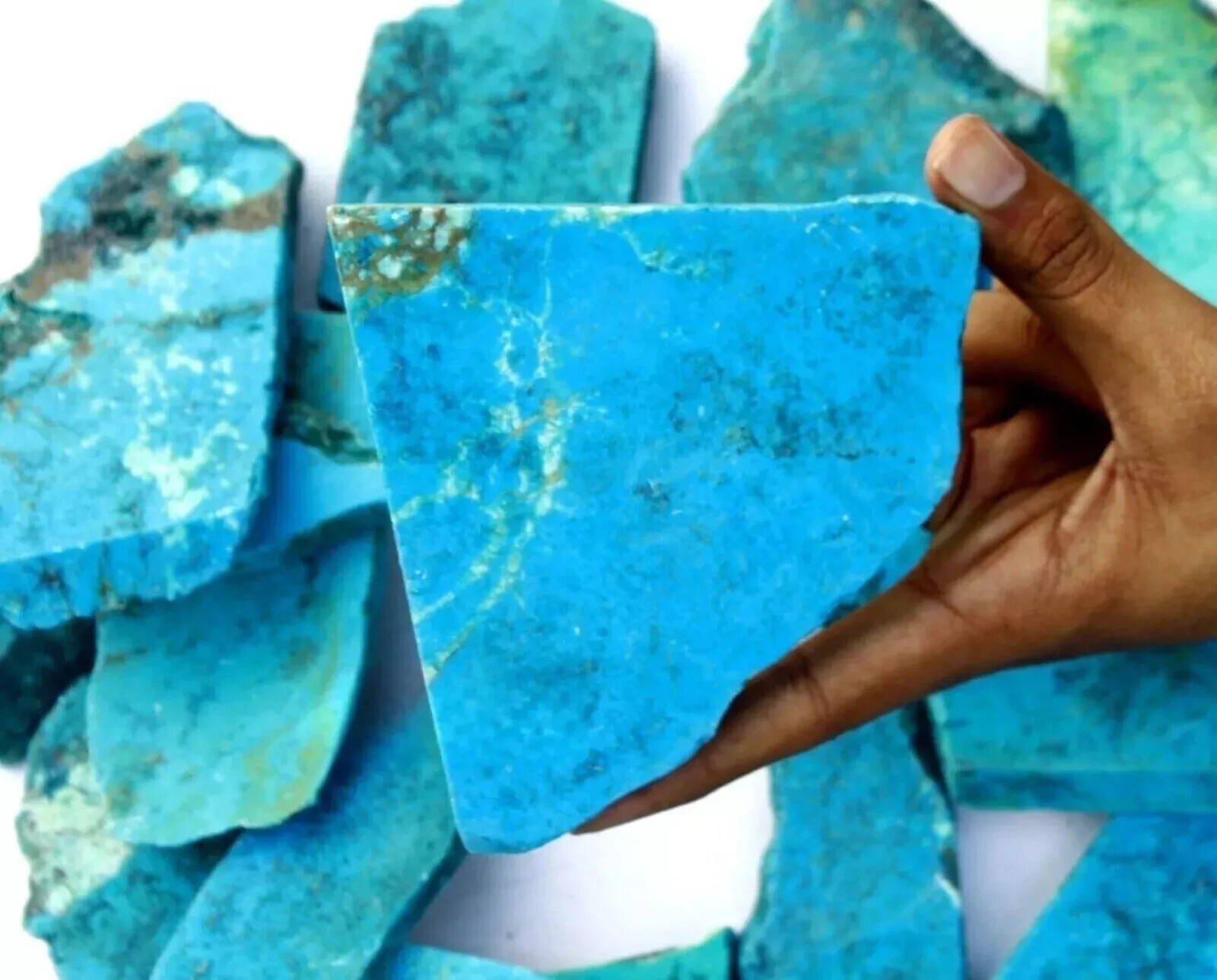 Stabilized Blue Turquoise 2000 Ct Lot Natural Superb Slab Rough Gemstone