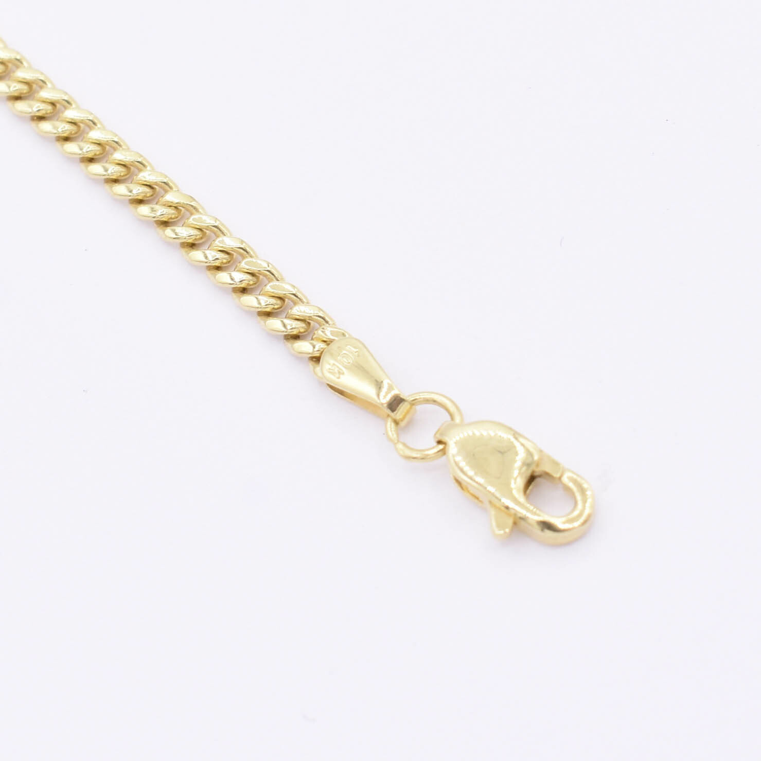3.7mm Miami Cuban Link Chain Bracelet Real 10K Yellow Gold GREAT GIFT 8″