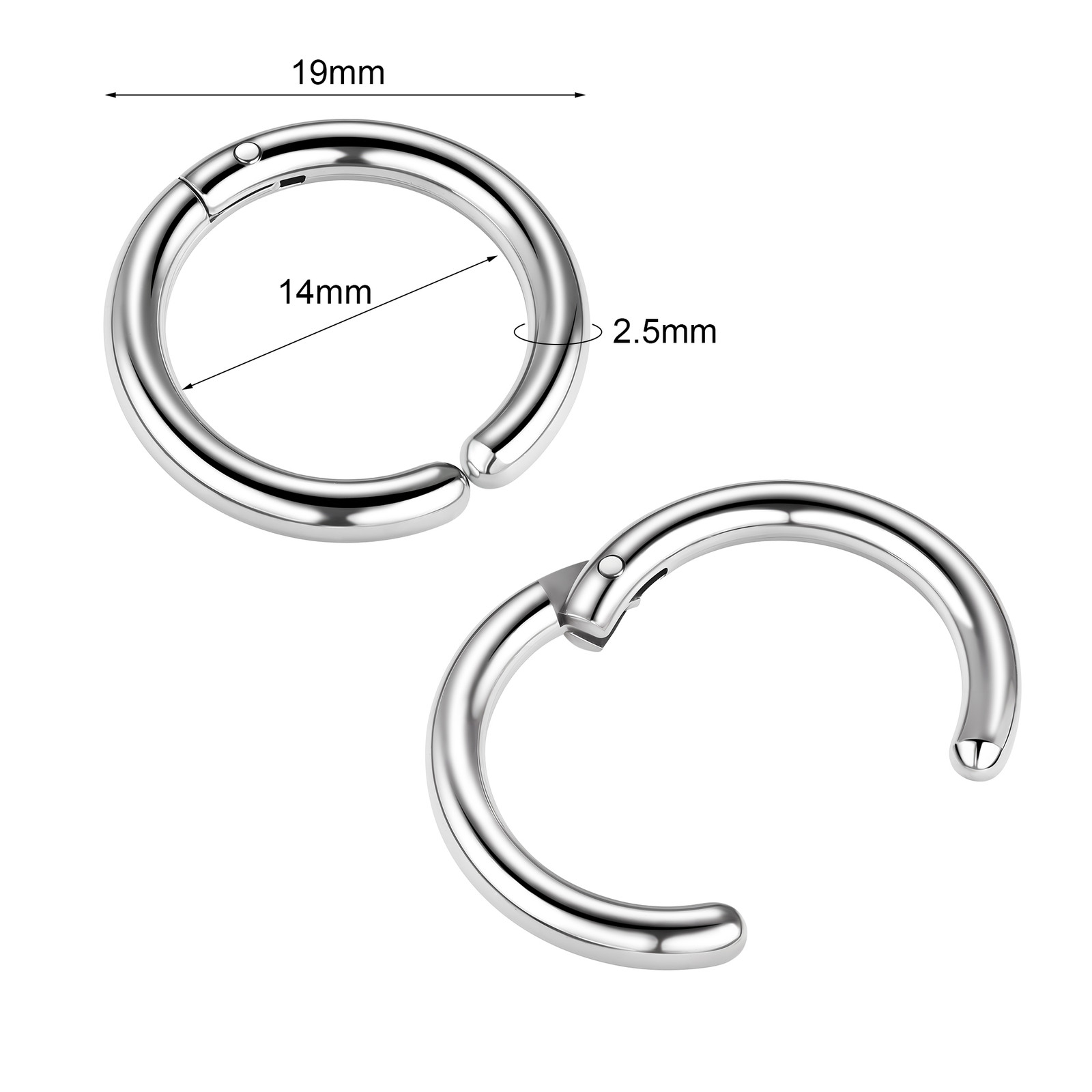 1 Pair Dangle Ear Gauges with Rings Double Flared Ear Tunnels Ear Plugs Expander
