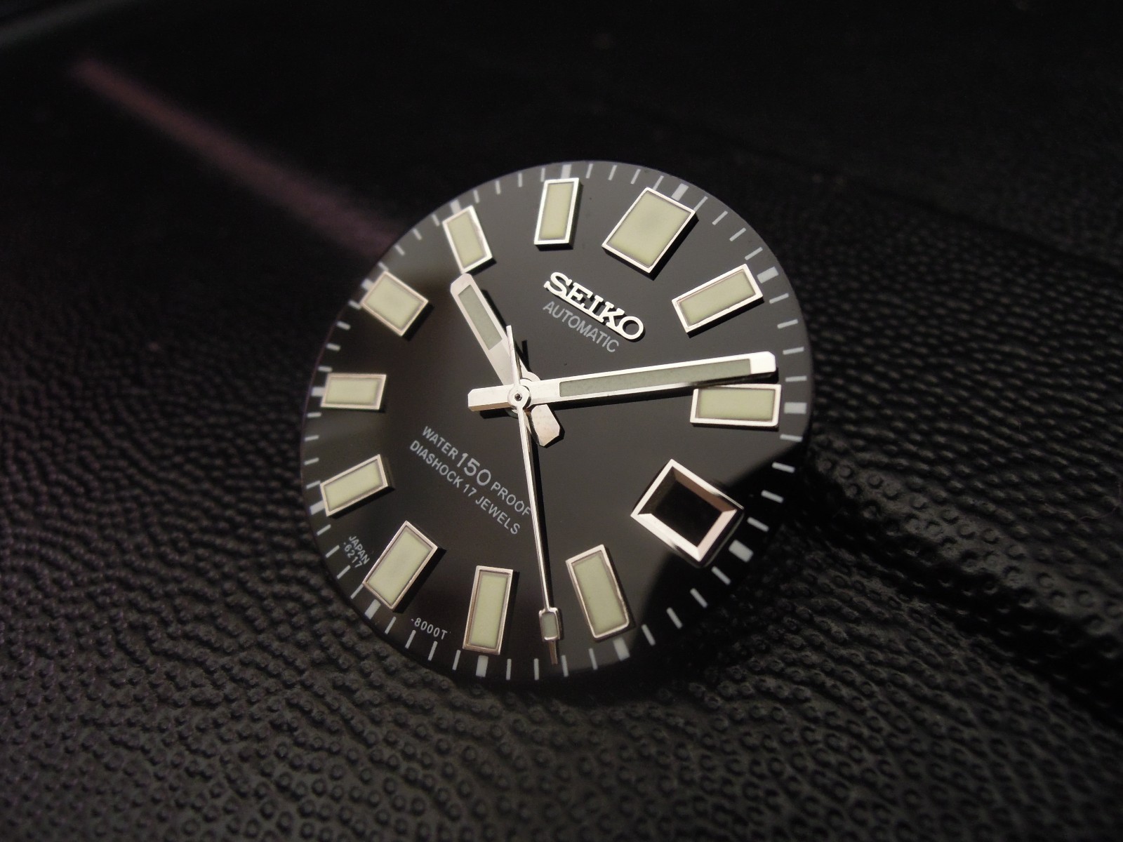 NEW BLACK GLOSSY 62MAS STYLE DIAL & HANDS LARGE DIVERS SKX031-033 /SKX007 WATCH