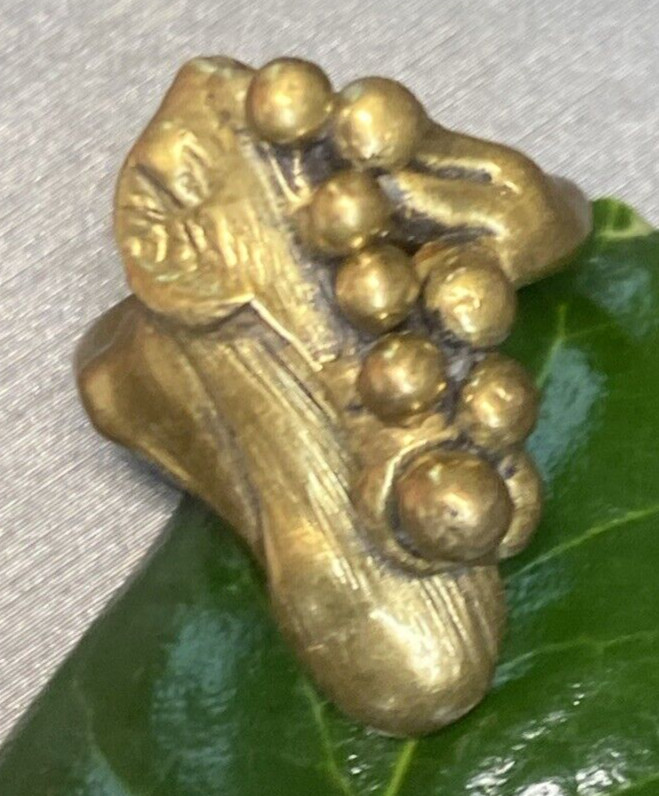Antique Vintage Art Nouveau Bronze Ring Estate Jewelry Pre-owned Calla Size 4