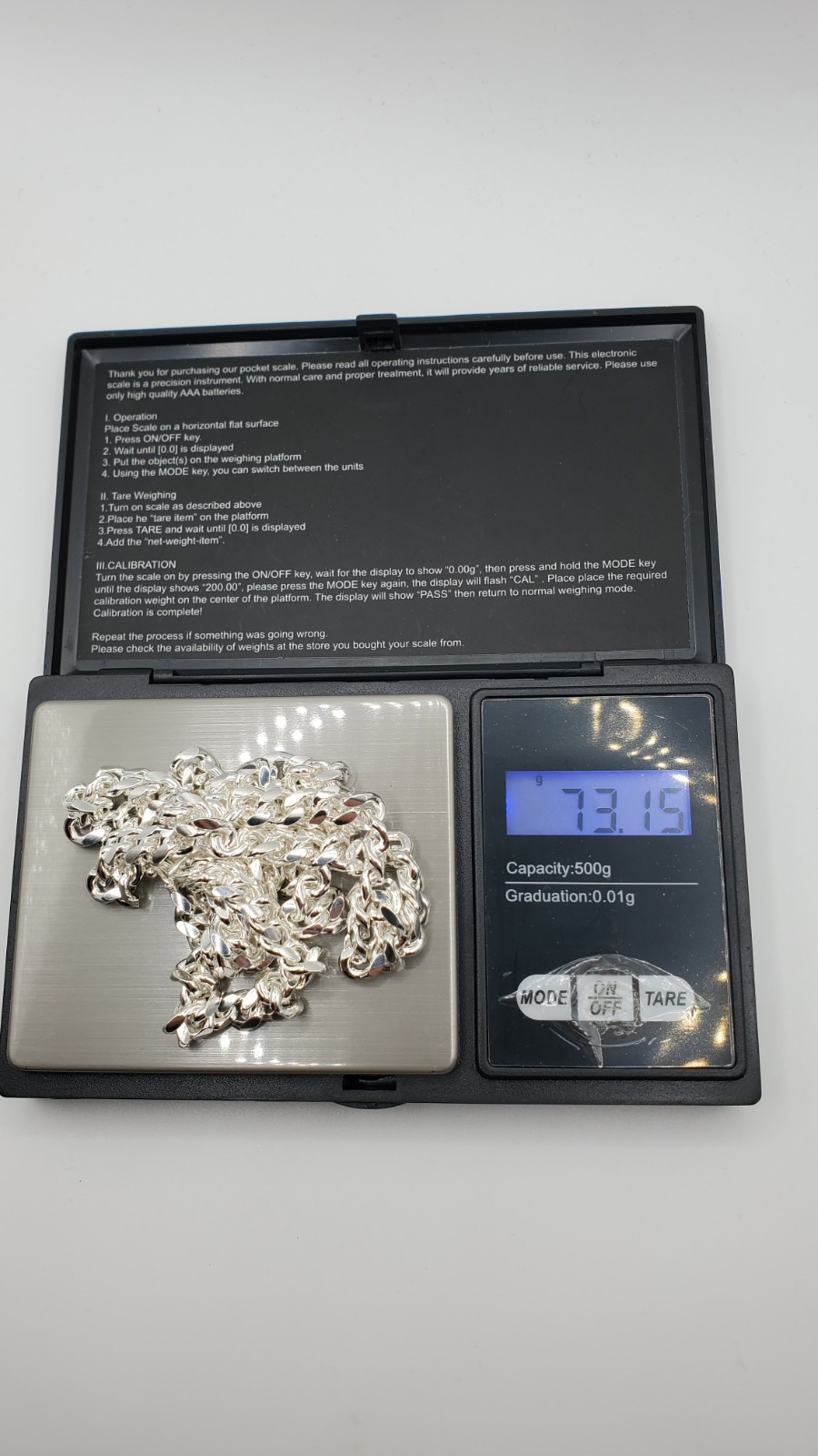 Solid 925 Sterling Silver Miami Cuban Chain 6.8mm 24″ Box Lock Men Italy, NEW