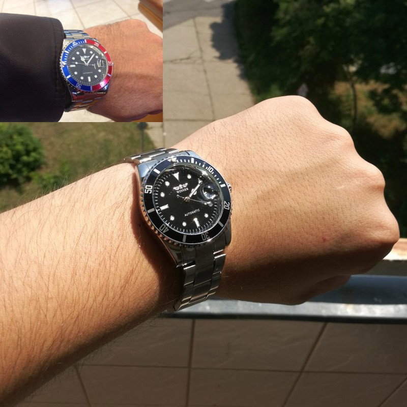 Luxury Automatic Mechanical Watches Stainless Steel Luminous Business Mens Watch