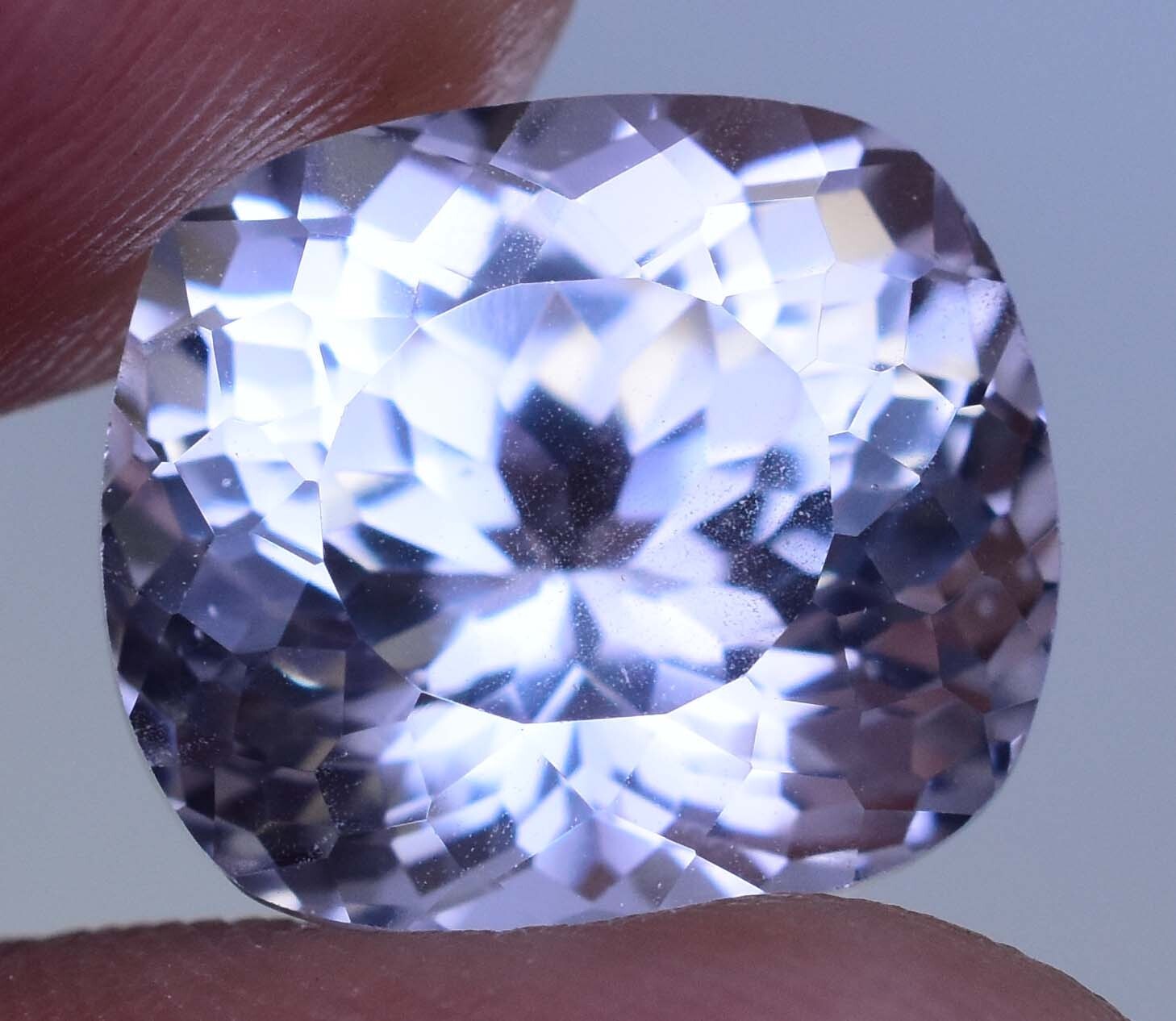 Natural 13.00 Ct White Montana Sapphire Cushion Certified Rare Loose Gemstone