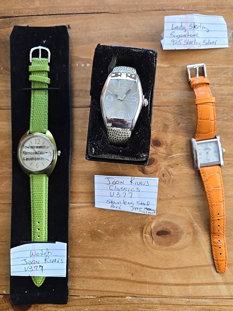 Two Joan Rivers Classics V377 Ladies Watch Leather Japan Movement & Extra Watch