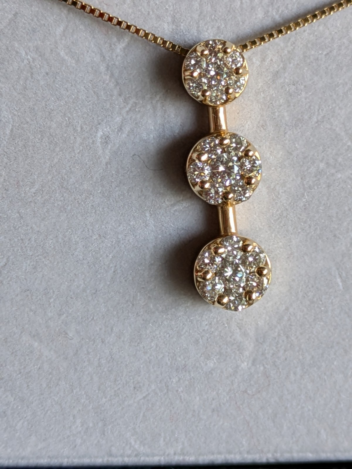 14k Yellow Gold And Diamond Contemporary Pendant