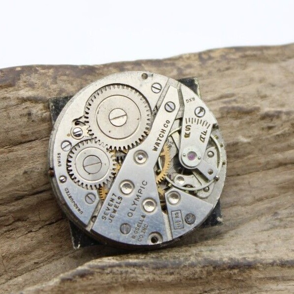 OLYMPIC 7j R. GSELL ART DECO WRIST WATCH 11 1/2 RS 27.7×37.4mm CASE SWISS (SS3)