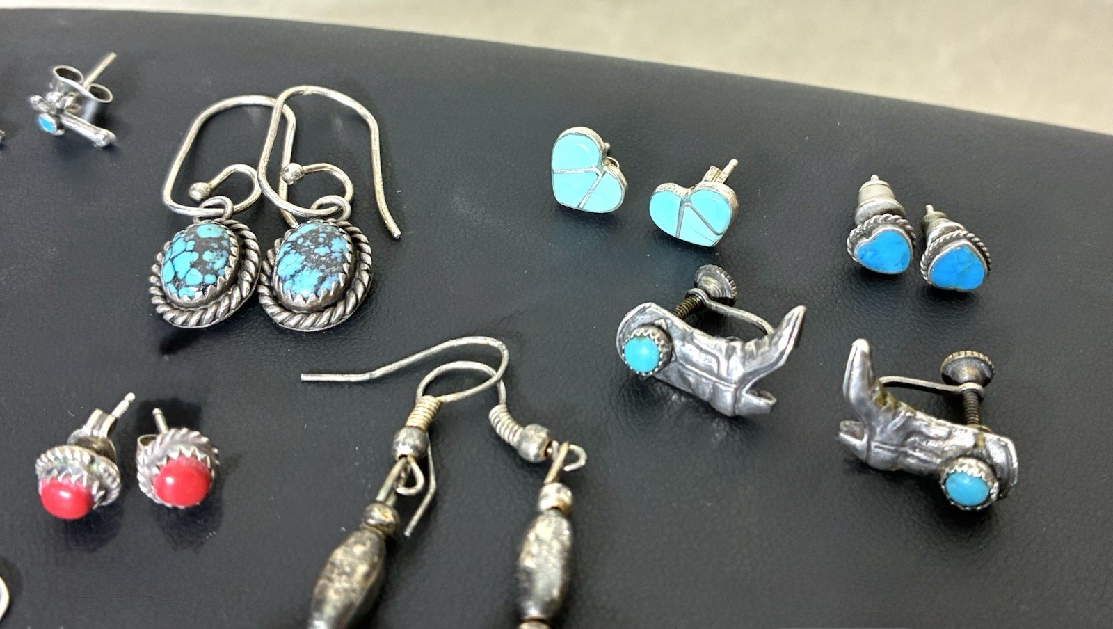 Sterling Silver Southwest Earrings Lot Turquoise 13 Pairs 925