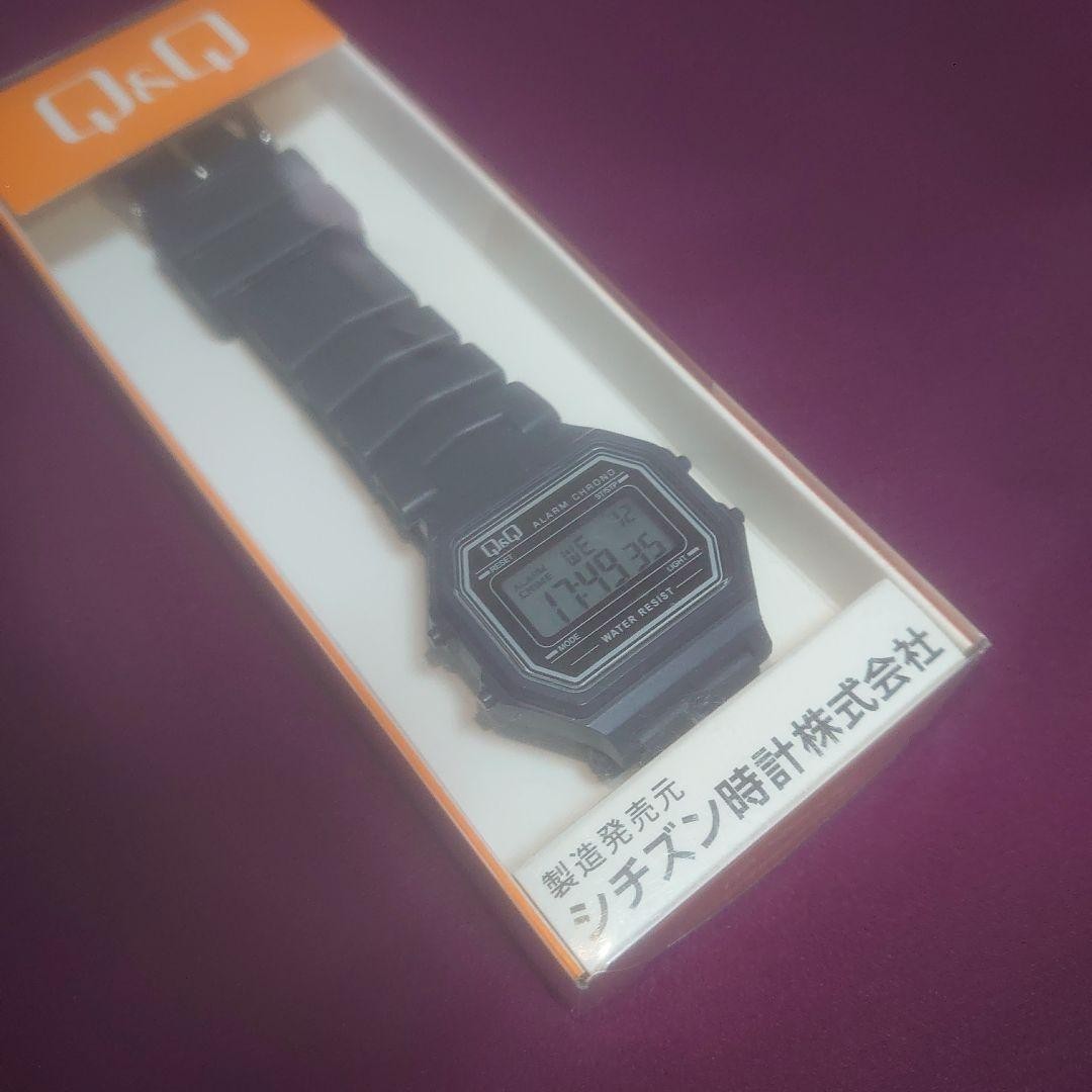 [Extremely Rare – Strap Replaced] Citizen Q&Q Digital Watch, Navy, S 『NEW!!』