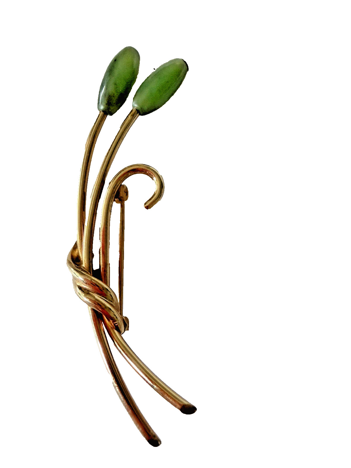 Vintage Brooch Winard 1/20 14 KT Gold Filled Cattails Plant Pin