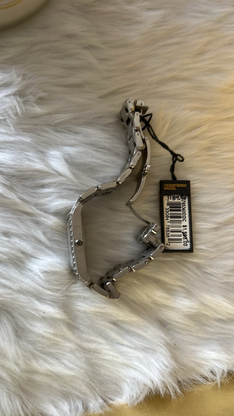 Fendi flip mop ladies watch, stainless steel with diamonds