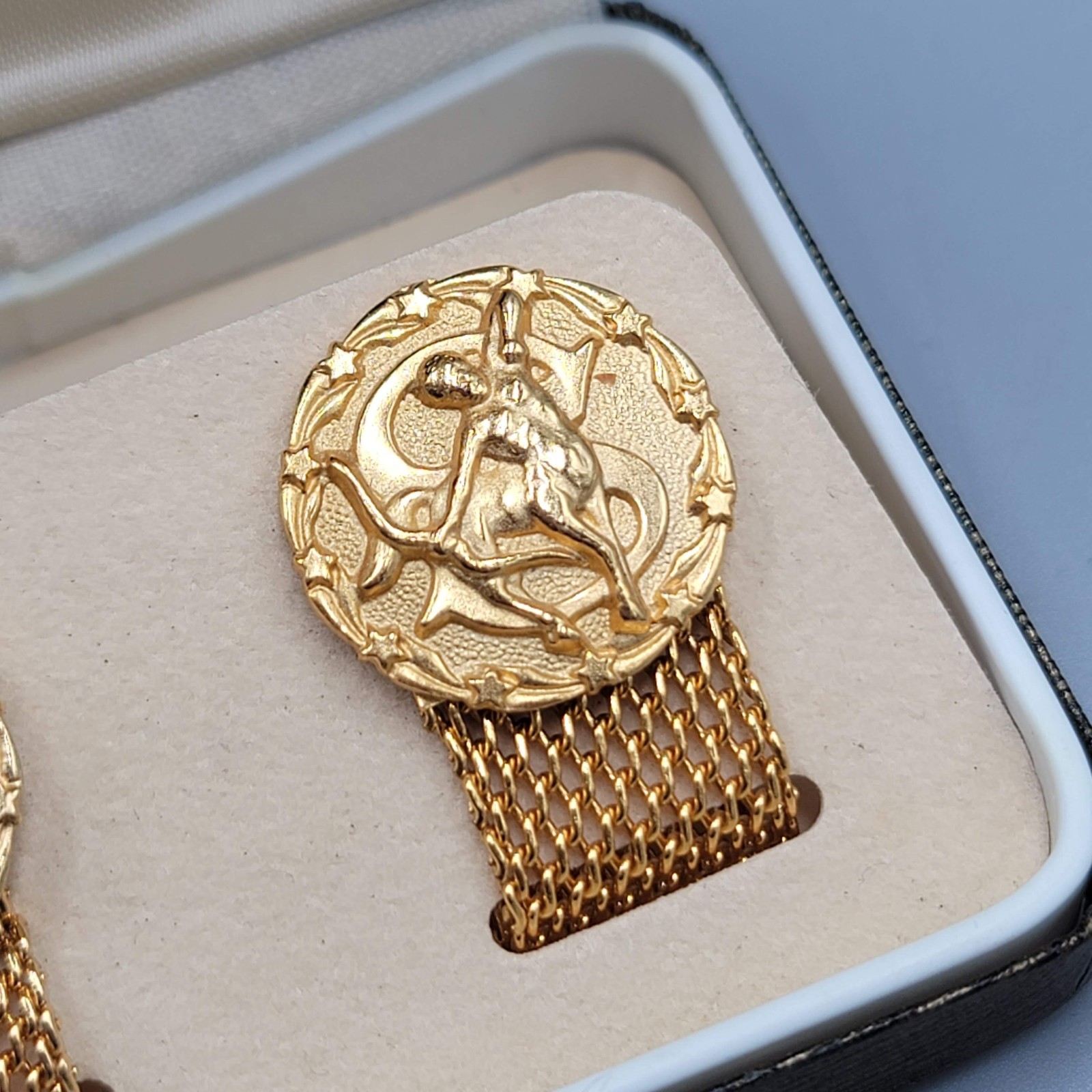 Vtg Mesh Cufflinks Sagittarius Archer Zodiac Astrology Horoscope The Put on Shop
