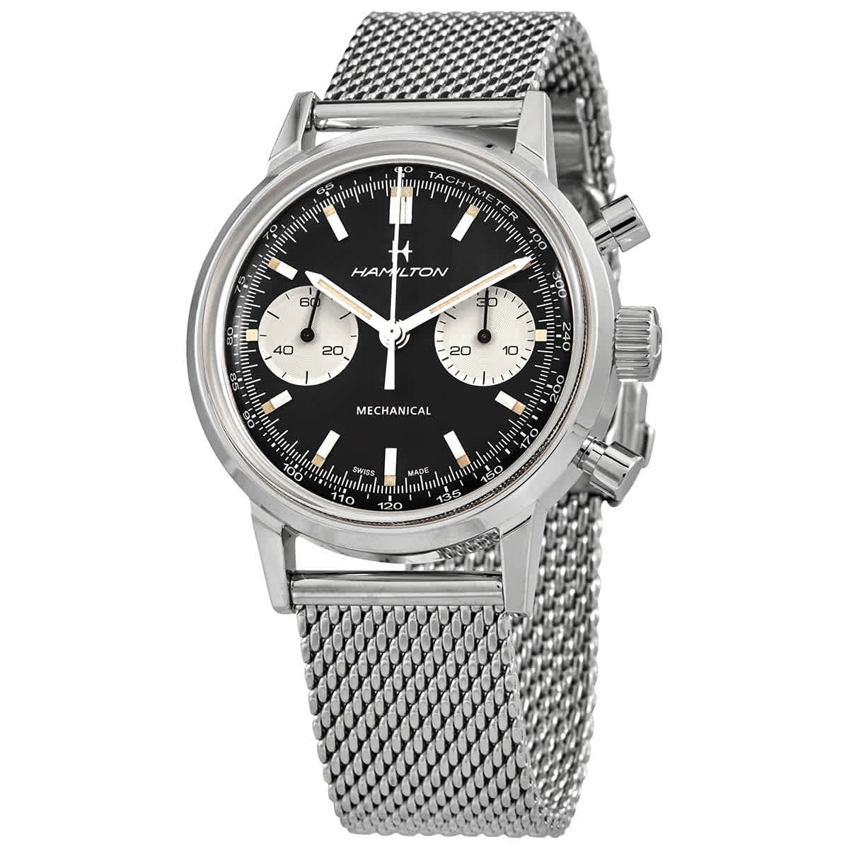 Hamilton Intra-Matic Chronograph Hand Wind Black Dial Men’s Watch H38429130