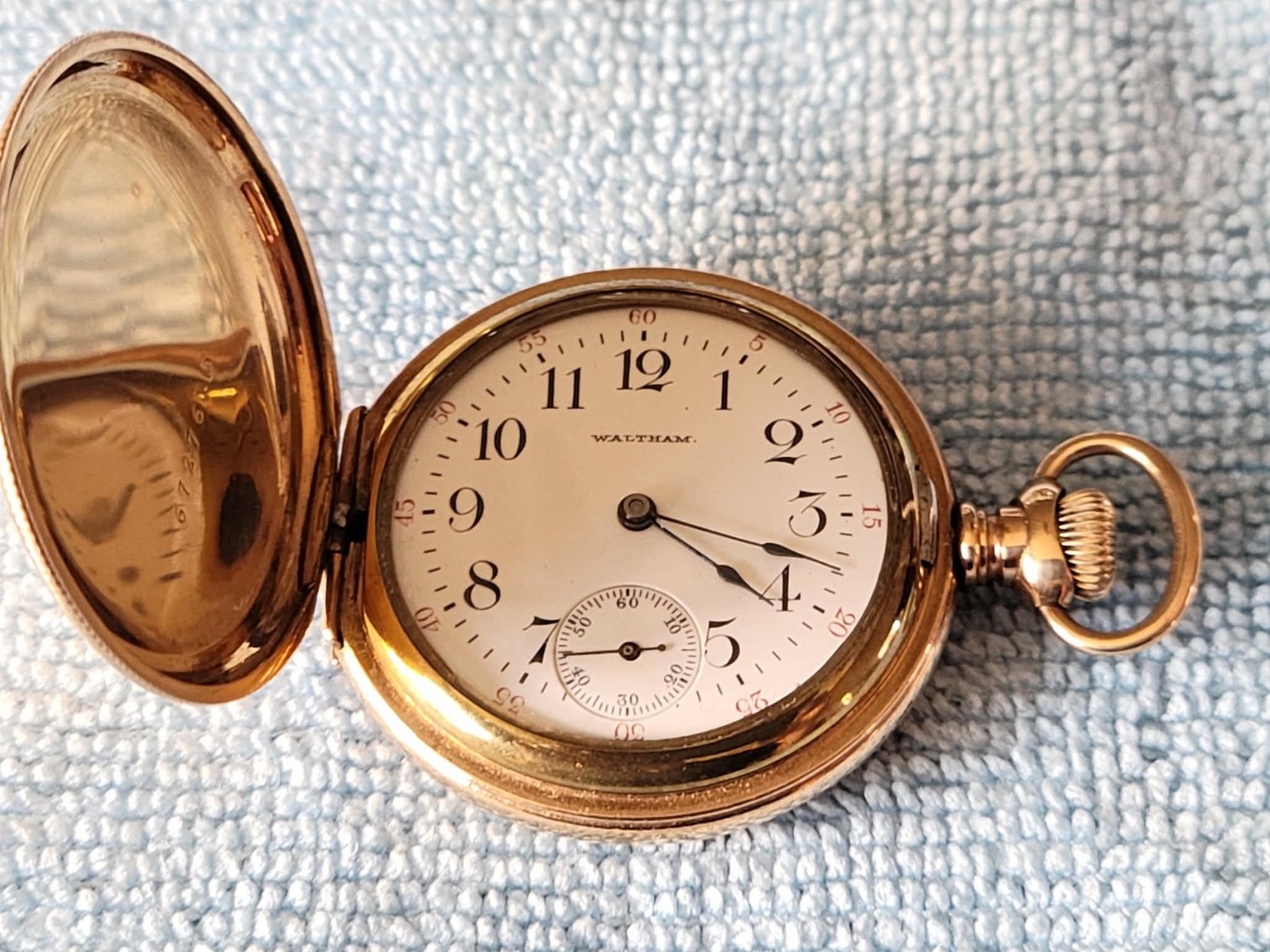 1901 Waltham Seaside Model # 1891, 14K gold filled Pocket Watch, 15 jewels