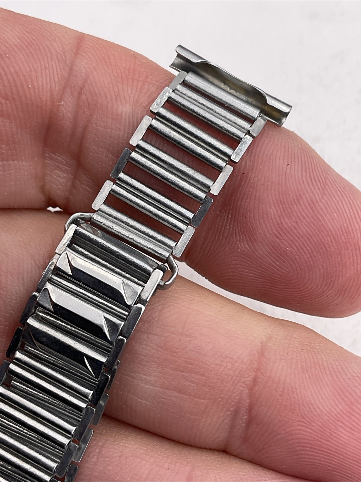 Vintage Lacy 16mm Bonklip Military Style Open End Watch Bracelet New Old Stock