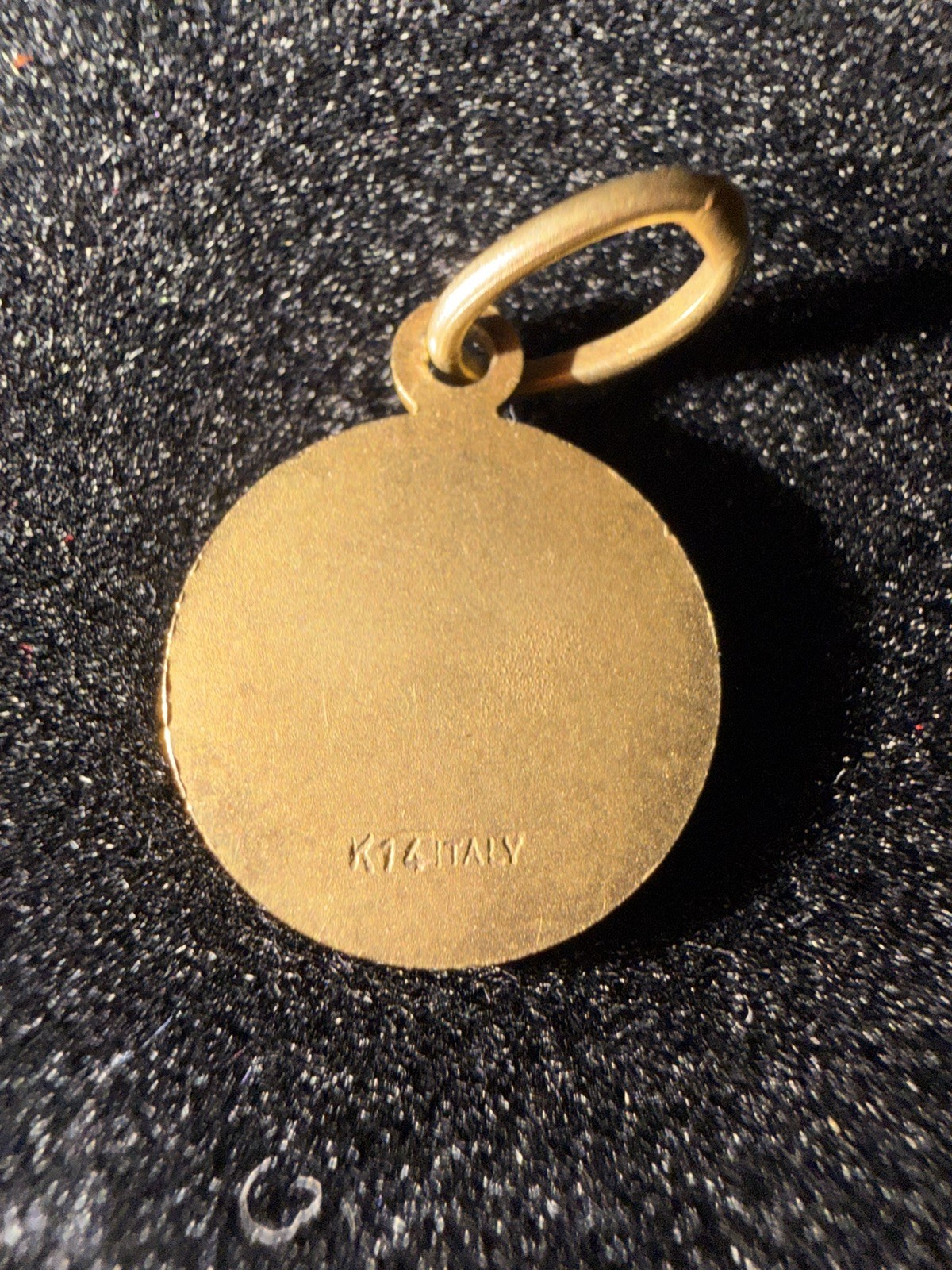 Vintage Collectible 14k Solid Gold Zodiac Aquarius Charm Pendant Necklace Italy