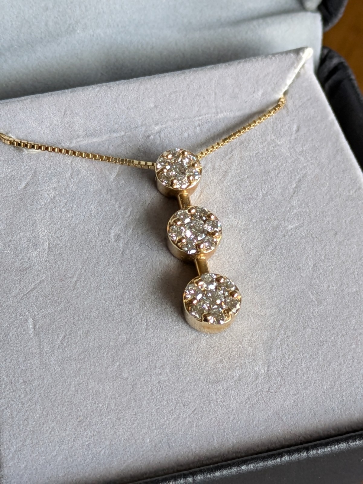14k Yellow Gold And Diamond Contemporary Pendant