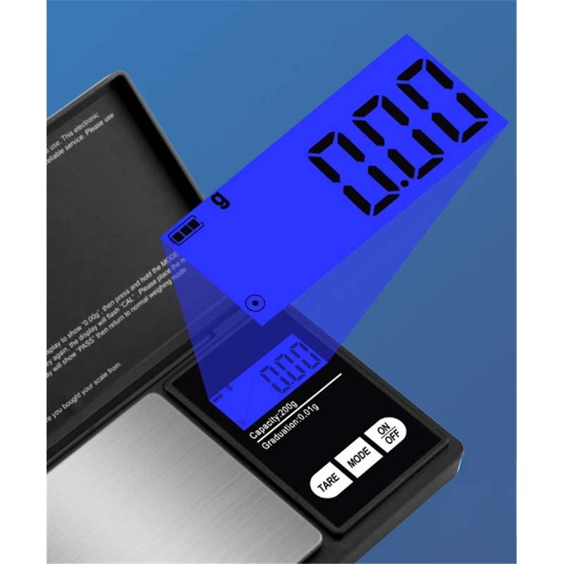 Digital Pocket Scale 0.01g Jewelry Gold Gram Scale 200g 500g 1KG Mini Precision