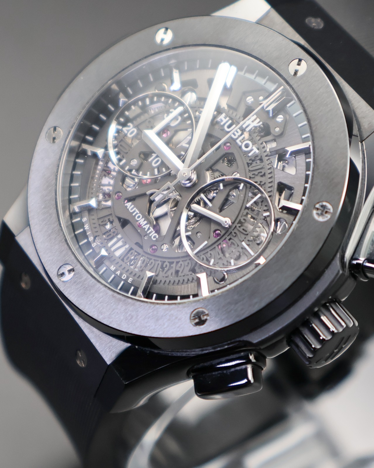 Hublot Classic Fusion Aerofusion Black Magic Skeleton 525.CM.0170.RX $18.8k MSRP