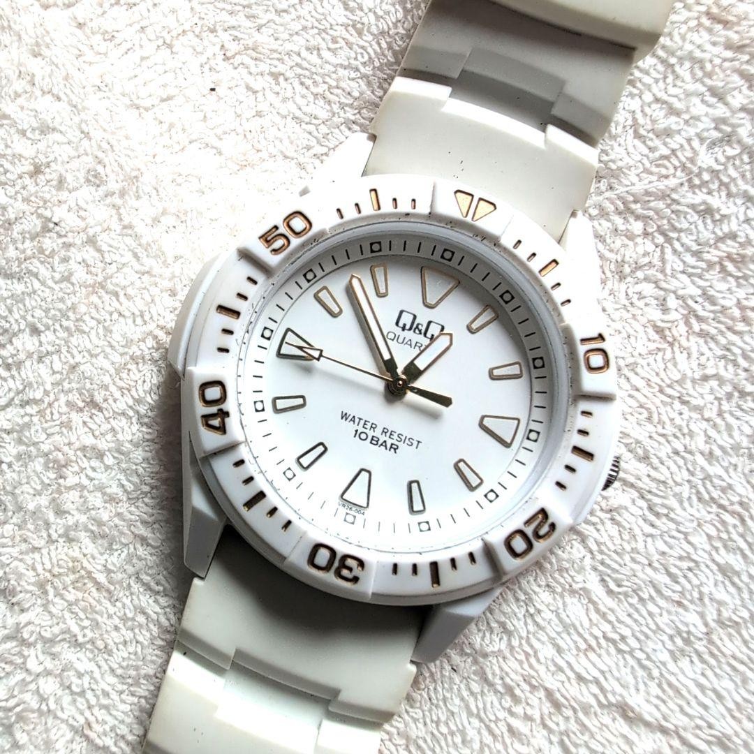 [Fully Functional] Q&Q Quartz Watch, White, 10 BAR nu