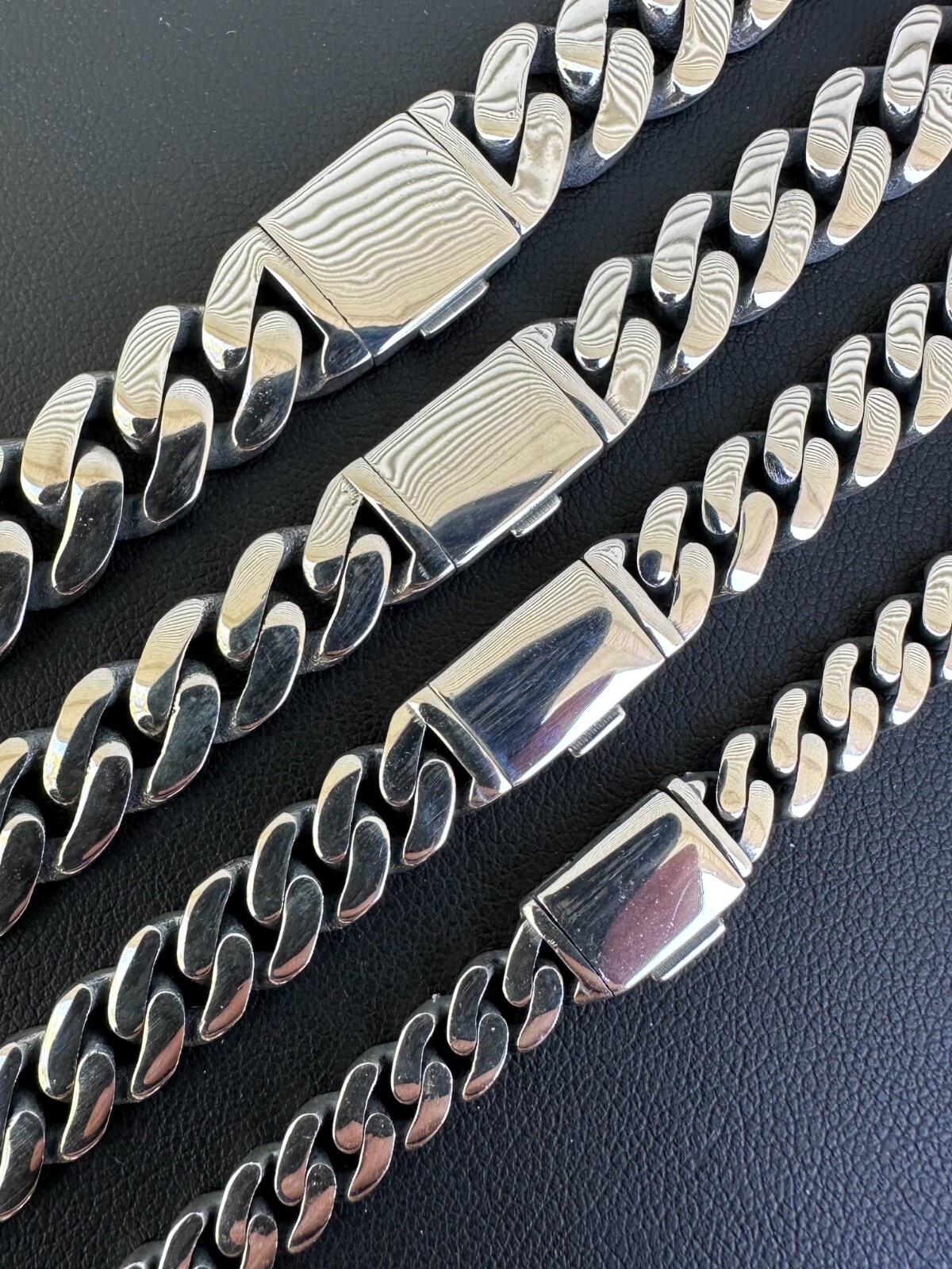 Miami Cuban Link Chain Necklace / Bracelet Real 925 Silver Sleek Clasp 6-12mm