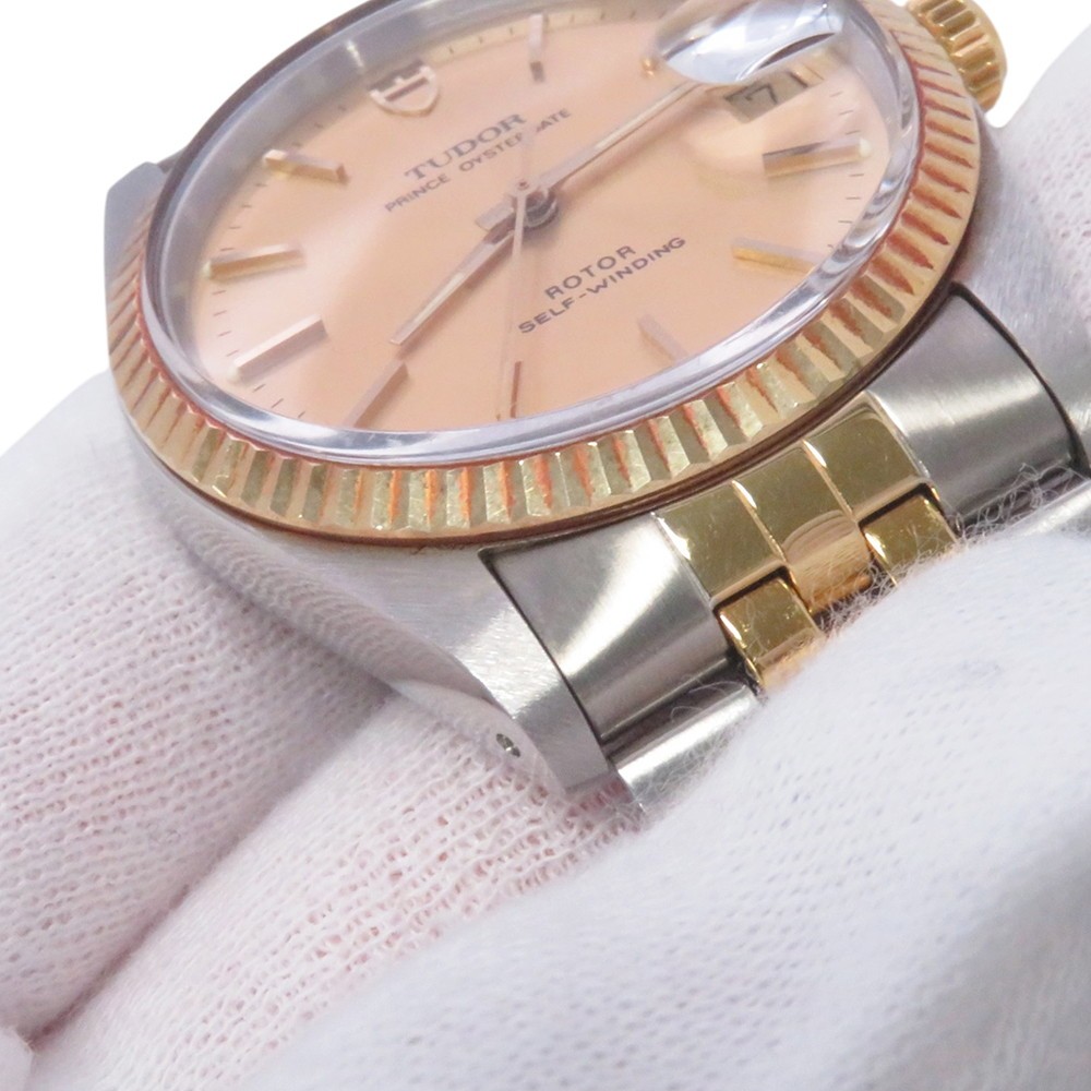TUDOR Prince Oyster Date 34mm Stainless Steel/K18YG/Gold Plated Gold Dial 74033