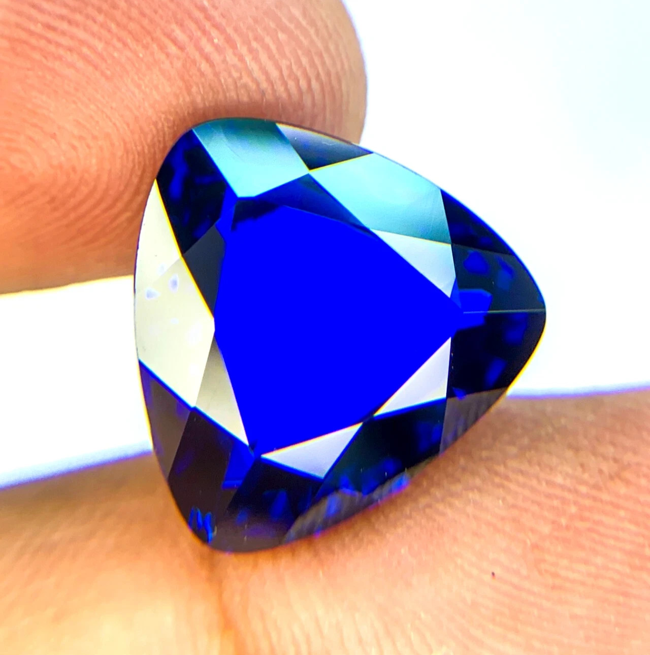 EXCELLENT 11.70CT AAA TANZANITE BLUE SPINEL TRILLIONSWISS #113 GEMSTONE STEP CUT
