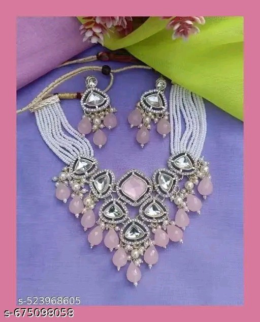 Indian Bollywood Designer Gold Plated Fashion Jewelry Necklace Earring Set