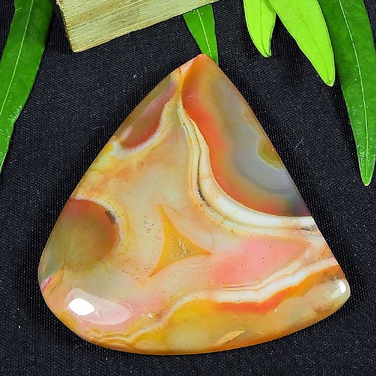 70Cts. Dyed Onyx Agate Fancy Shape Cabochon Loose Gemstone 40X45MM