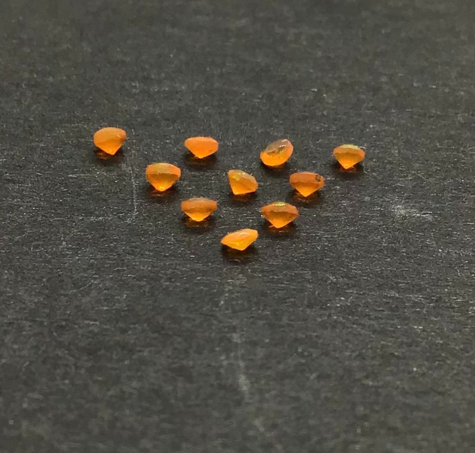 AAA Natural Ethiopian Orange Fire Opal Round Cut Loose Gemstone For All Jewelry