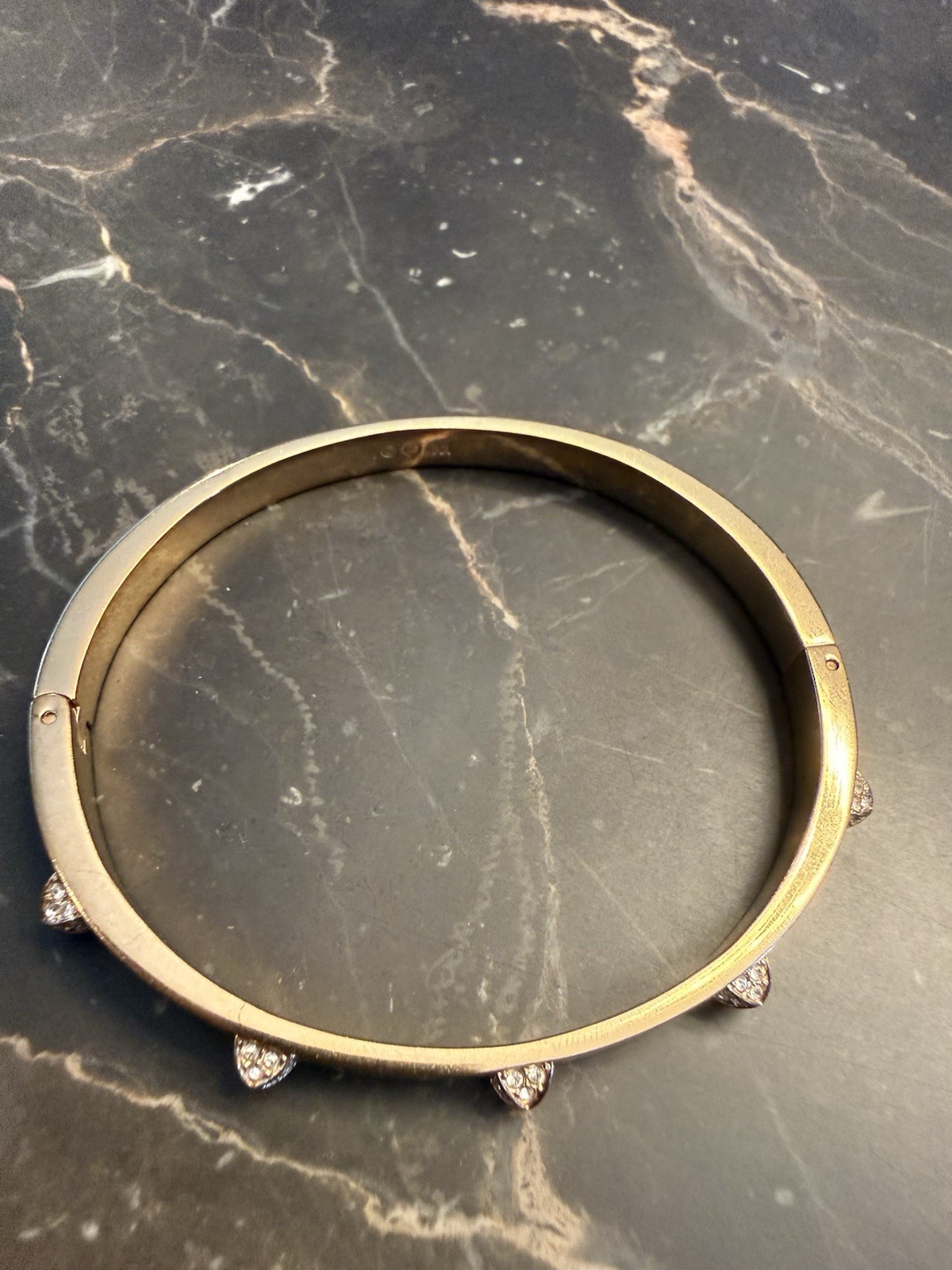 Swarovski Dextera bangle Pavé, White, 18K rose gold plated – Size medium
