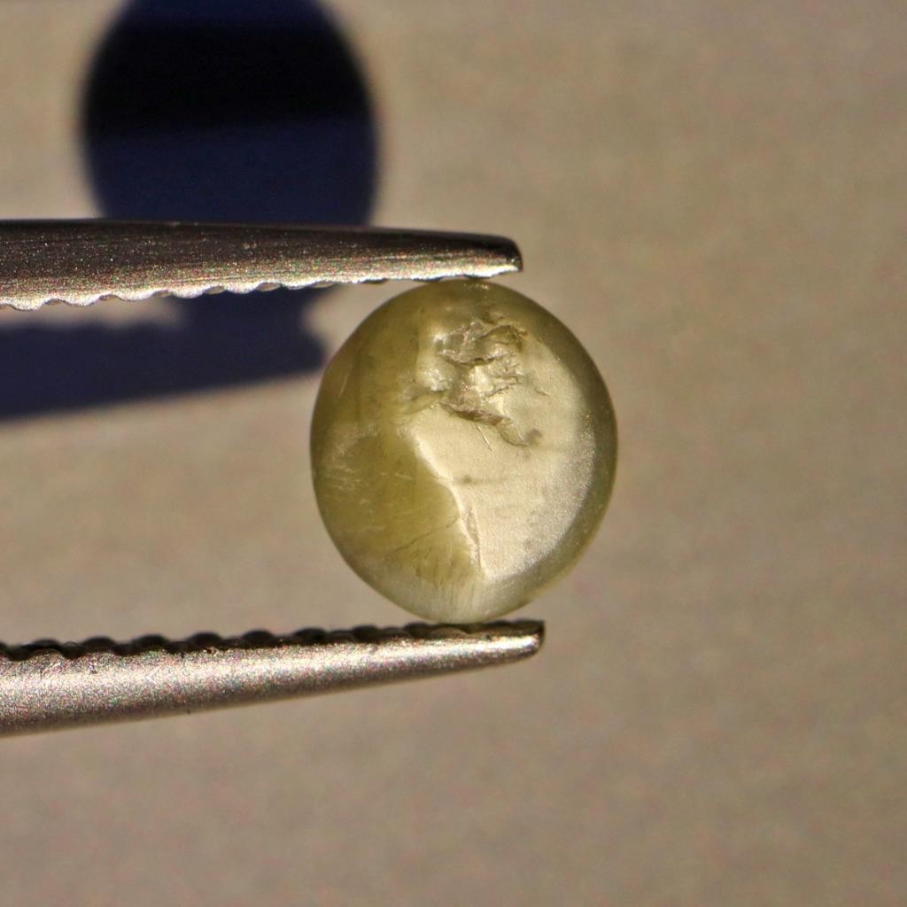 0.93 CTS THE NATURAL UnHeated chrysoberyl Oval SHAPE FREE SHIPPING