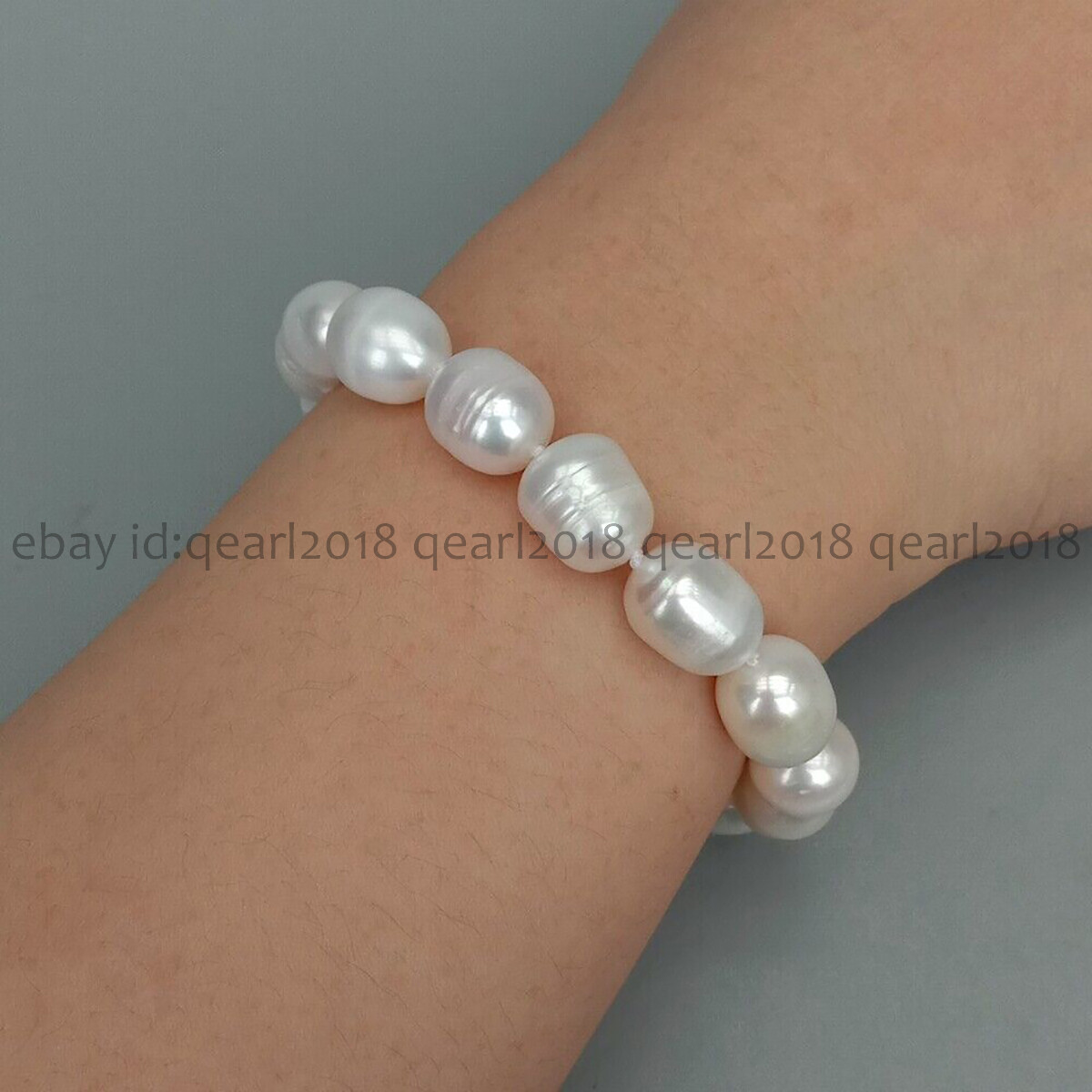 Natural White Black Gray Pink Purple Rice Cultured Pearl Beads Bracelet 7-8.5”
