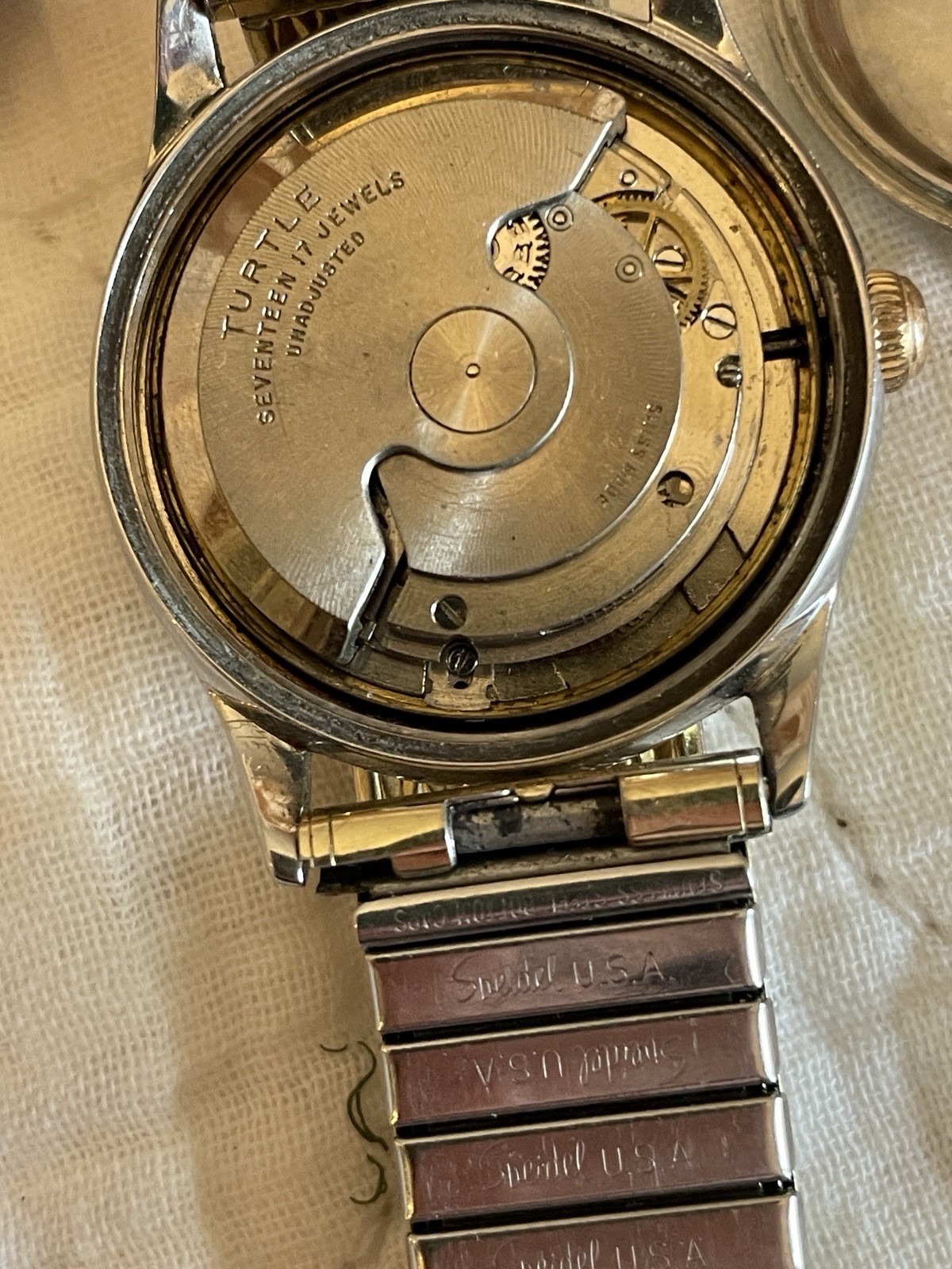 Swiss Turtle 17 Jewels Auto Mechanical Men’s Stainless Steel Back RUNNING