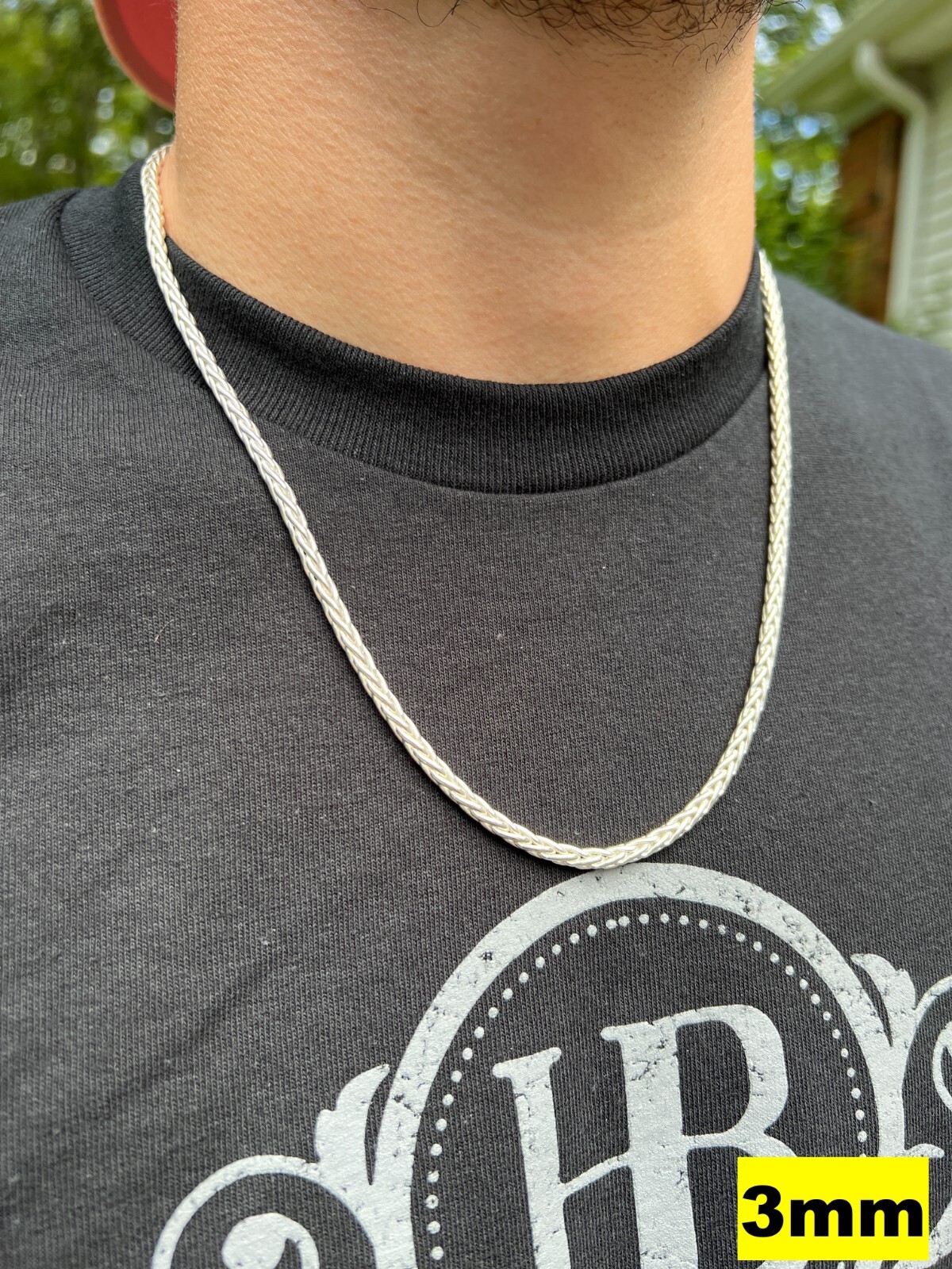 Real Solid 925 Sterling Silver Spiga Rope Wheat Chain Necklace 2-5mm 16-30″