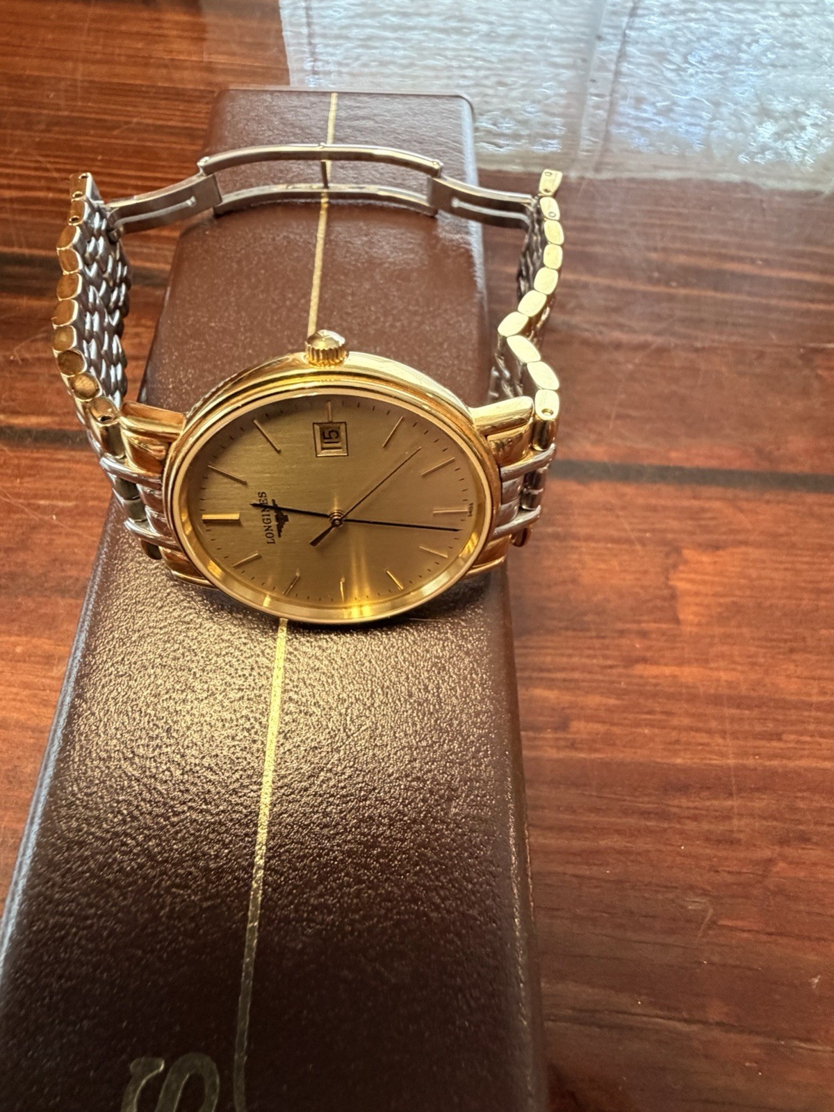Longines Two-Tone Quartz Date face 33mm wristband 19cm