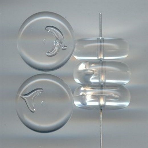 12 VINTAGE CRYSTAL ACRYLIC SMOOTH ROUND 20x8mm. SPACER TIRE BEADS 6653