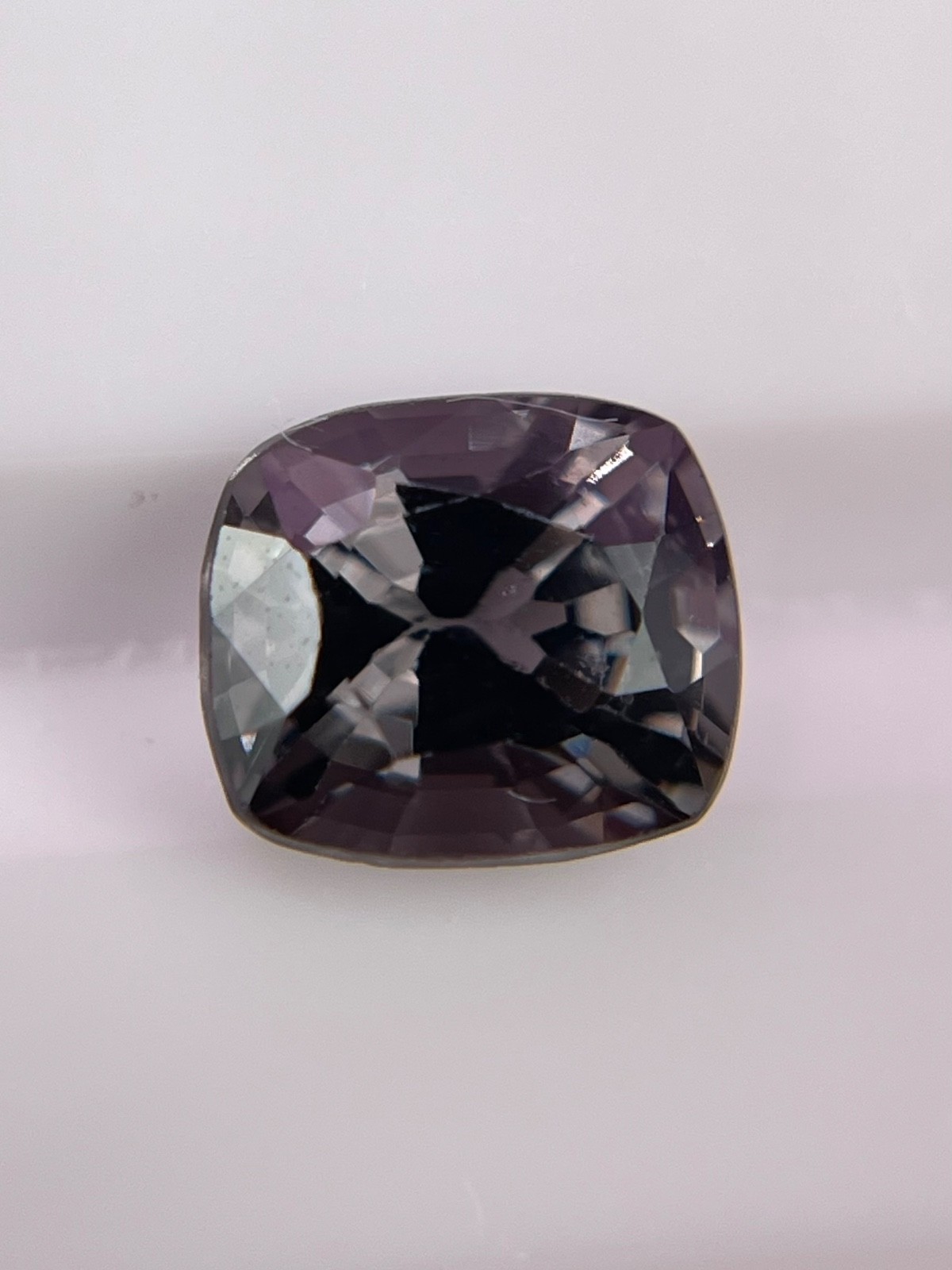1.61 Ct Natural Spinel Cushion Cut Smoky Purple Plum Loose Gemstone 7.36 mm SP86