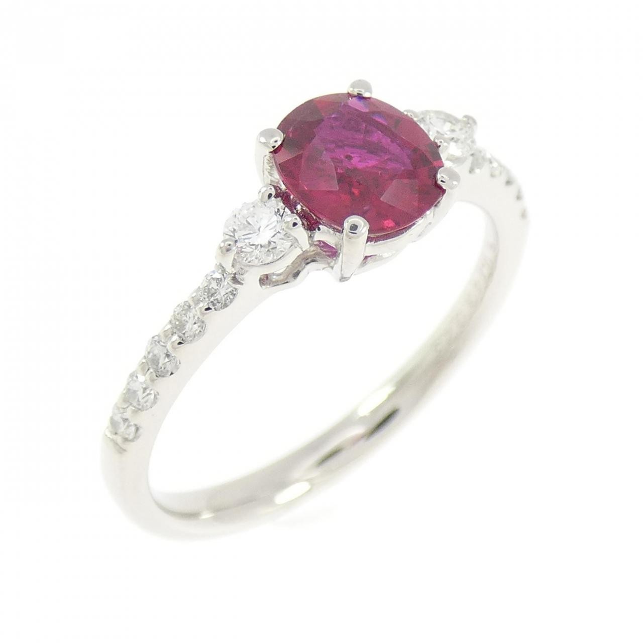 Authentic PT900 Unheated Ruby Ring 0.740CT #230-000-534-6683