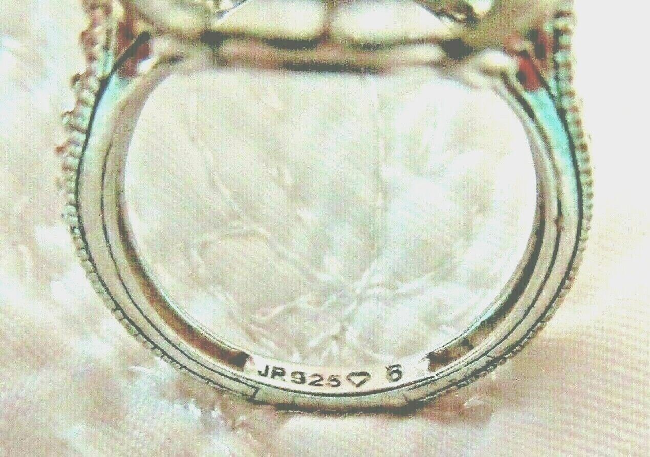Judith Ripka Sterling Turquoise Doublet & Rock Quartz Avery Ring Sz 6 to 6 1/4