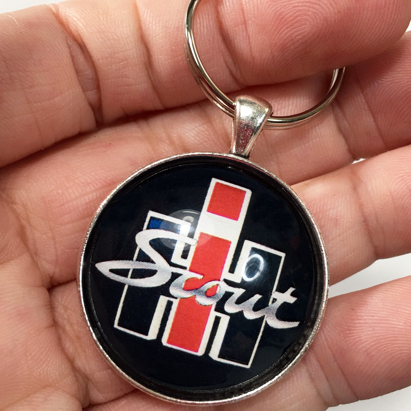 Vintage International Scout Badge Emblem Logo Reproduction Keychain