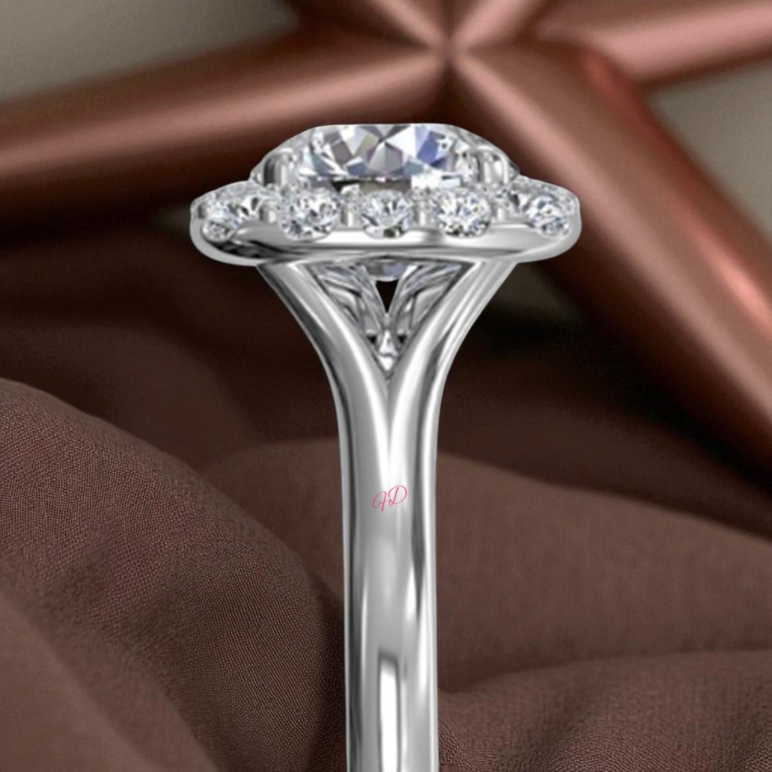 Round Cut Diamond Ring 14k White Gold 1.25 Ct IGI Lab Grown size 6 7 Engagement